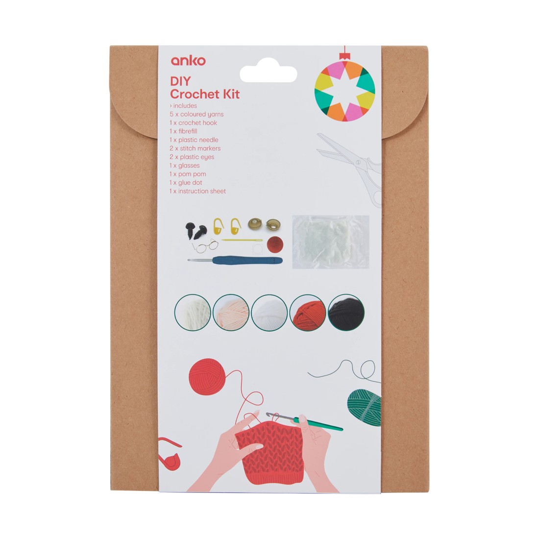 3 DIY Crochet Kit - Santa Claus, 3 of 3