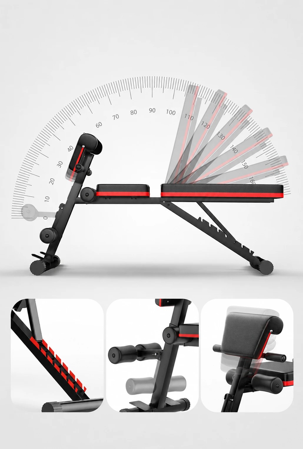 7 Fitness Master Adjustable Weight Abdominal Bench Situp Back Support Fitness Flat Gym Exercise, 7 of 8