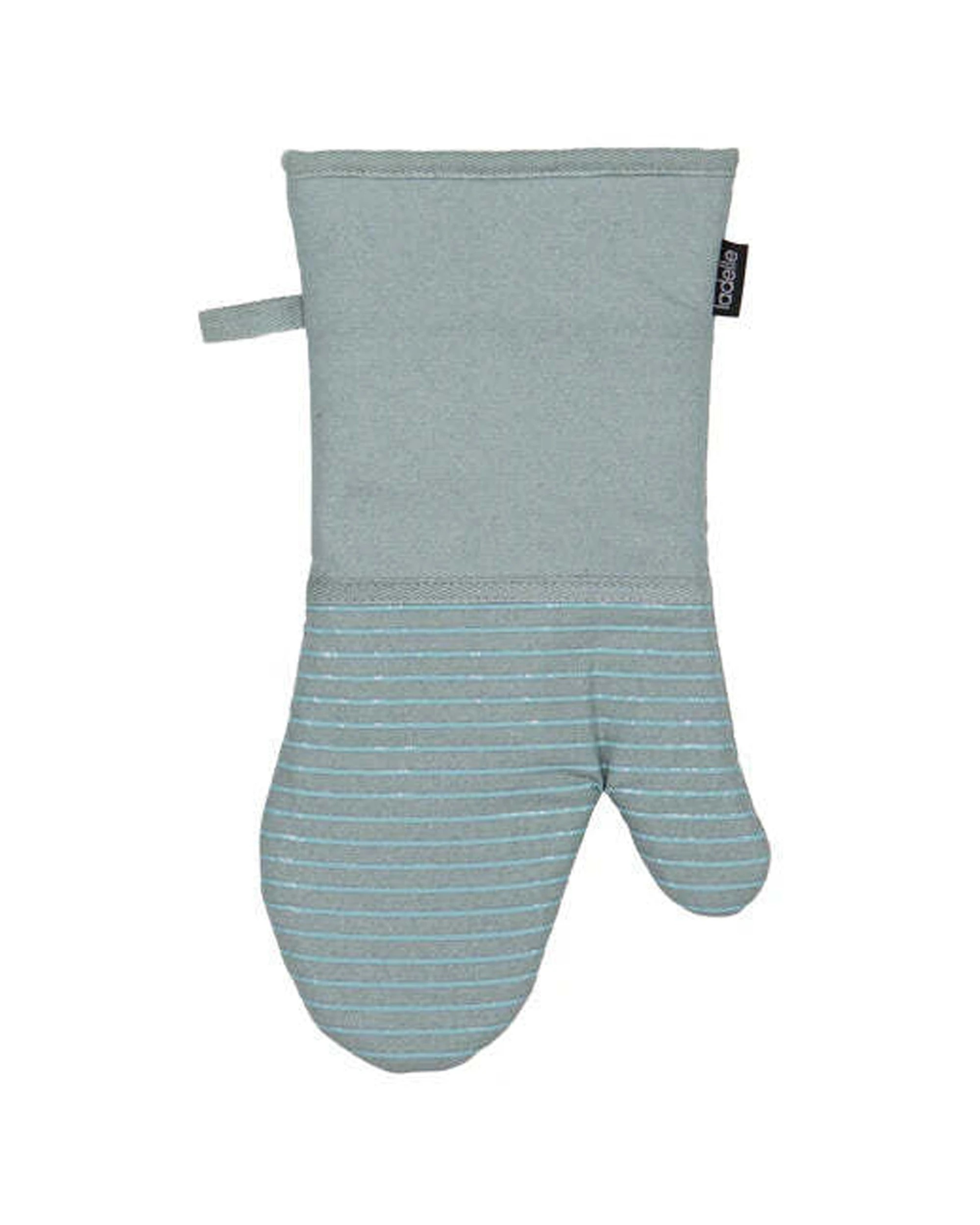 1 Ladelle Lennox Silicone Grip Non-Slip Oven Mitt Ice - Green, 1 of 1