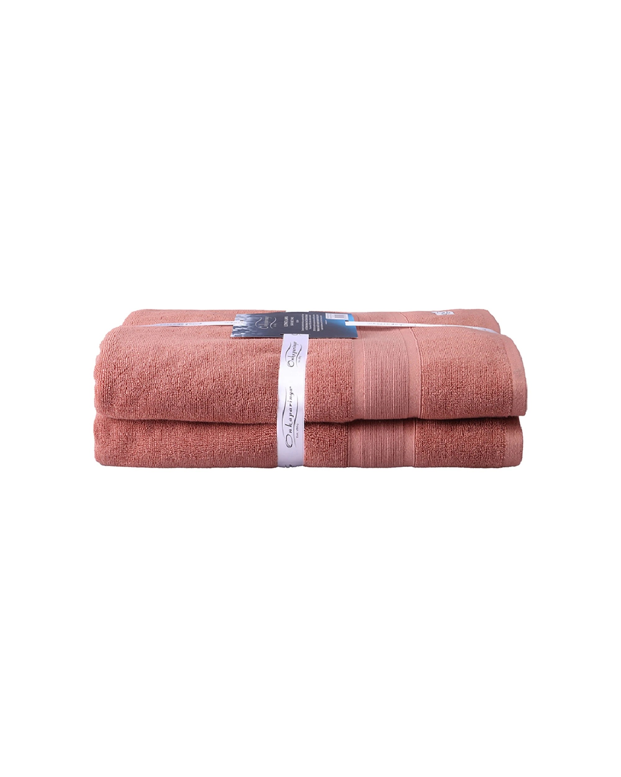 1 Onkaparinga Ultimate Alanya Bath Sheet/Towel 550Gsm Clay 2PK - Brown, 1 of 3
