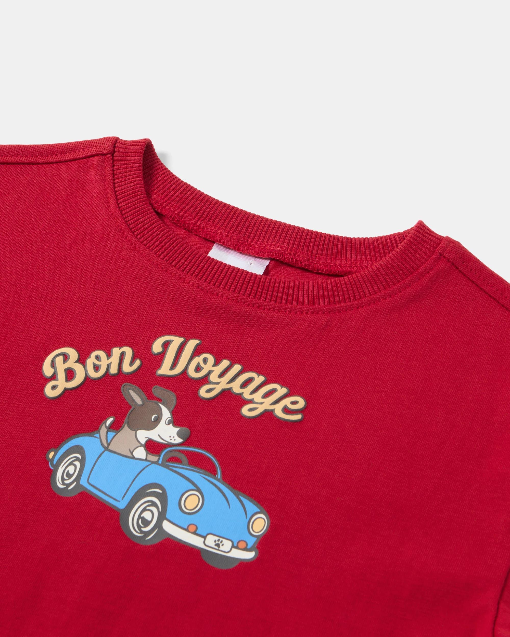 3 Cotton Short Sleeve Print T-shirt Bon Voyage, 3 of 3