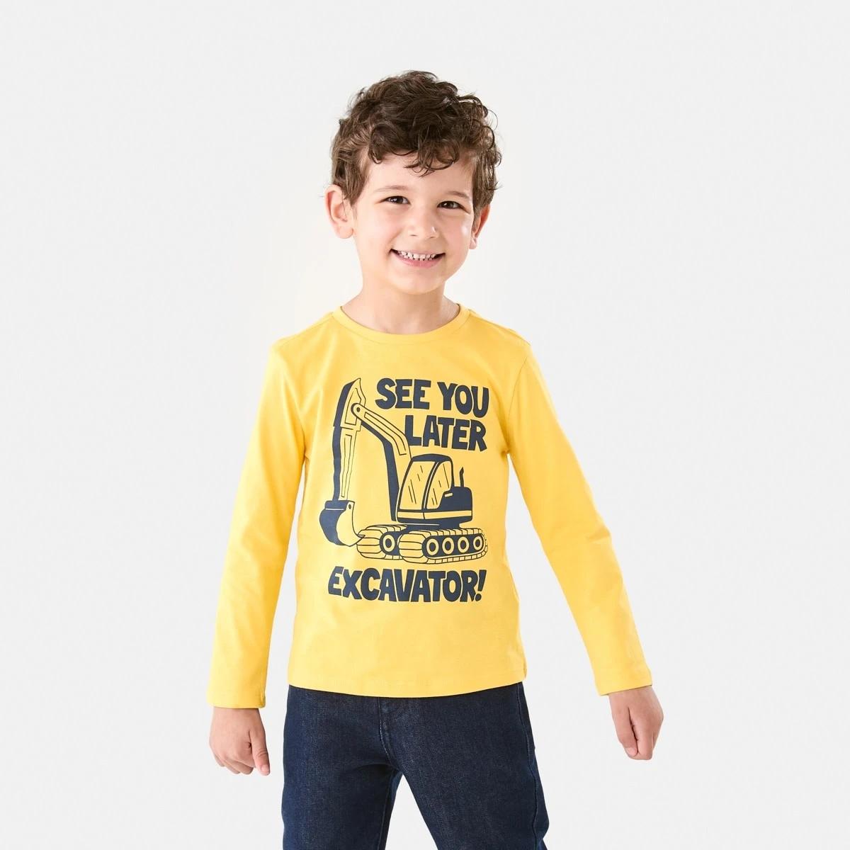 1 Long Sleeve Print T-shirt Ylw Digger, 1 of 8