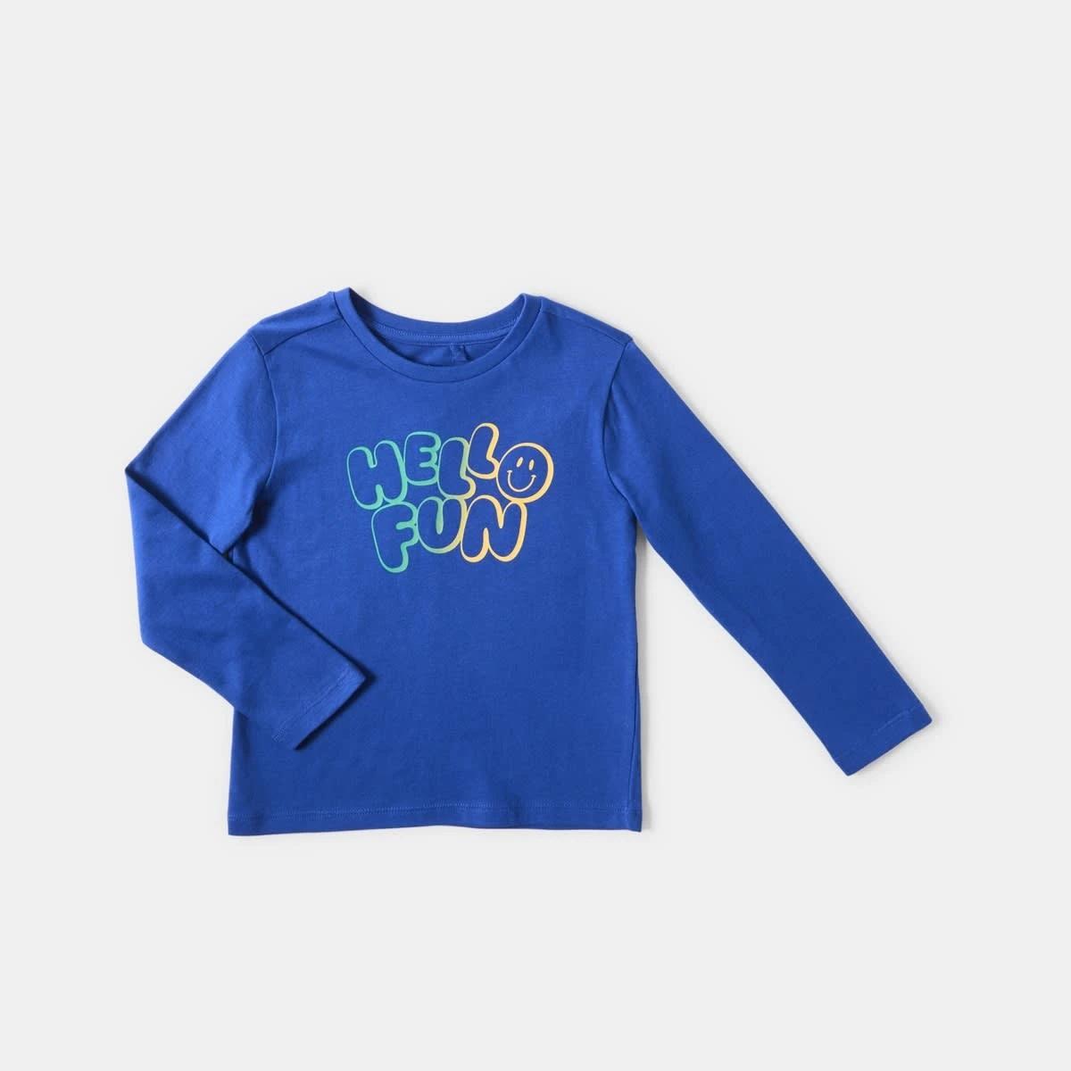 7 Long Sleeve Print T-shirt Blu Hlofun, 7 of 8