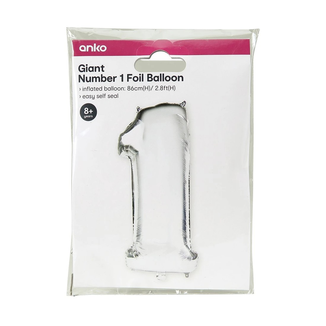 5 Giant Number 1 Foil Balloon, 5 of 5