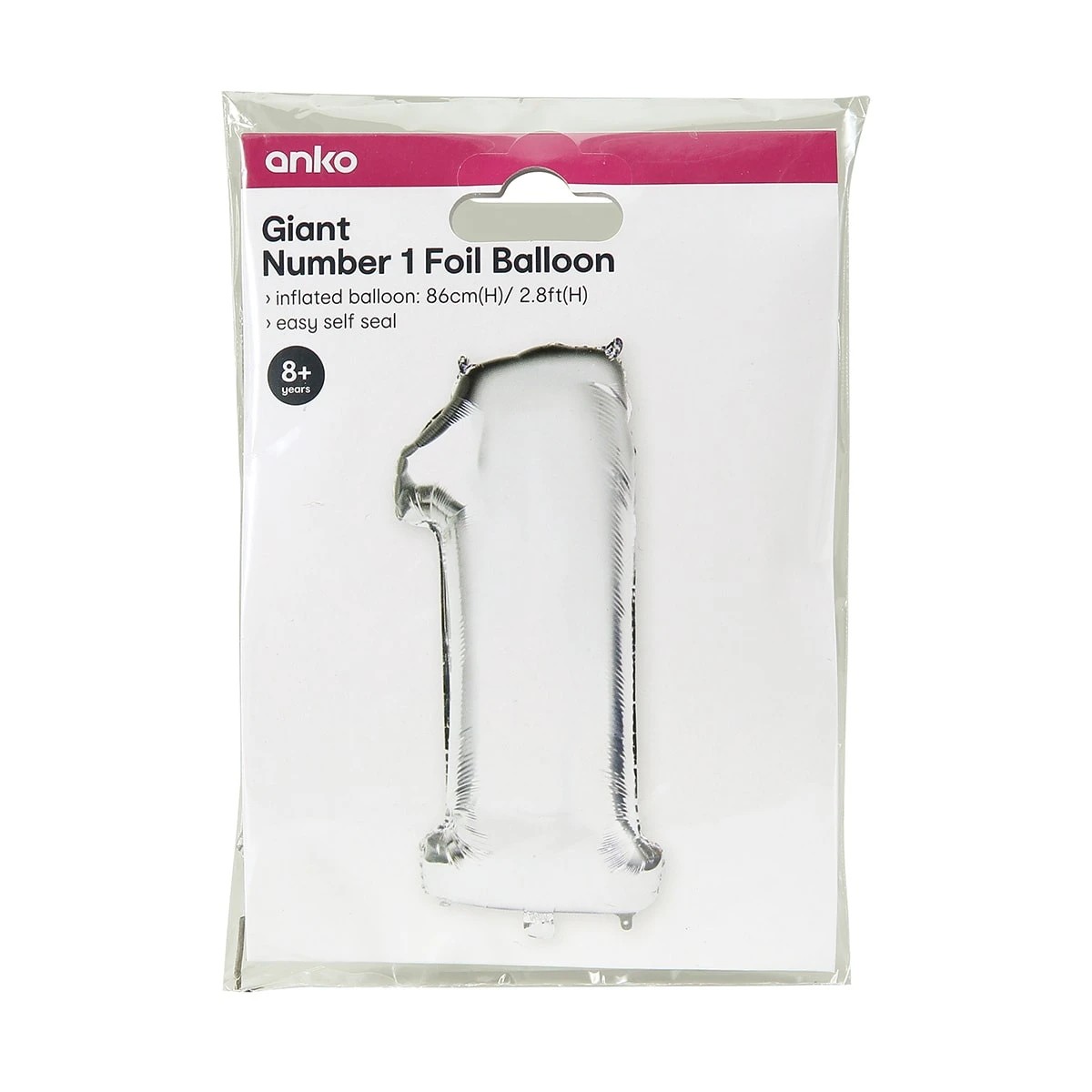 5 Giant Number 1 Foil Balloon, 5 of 5