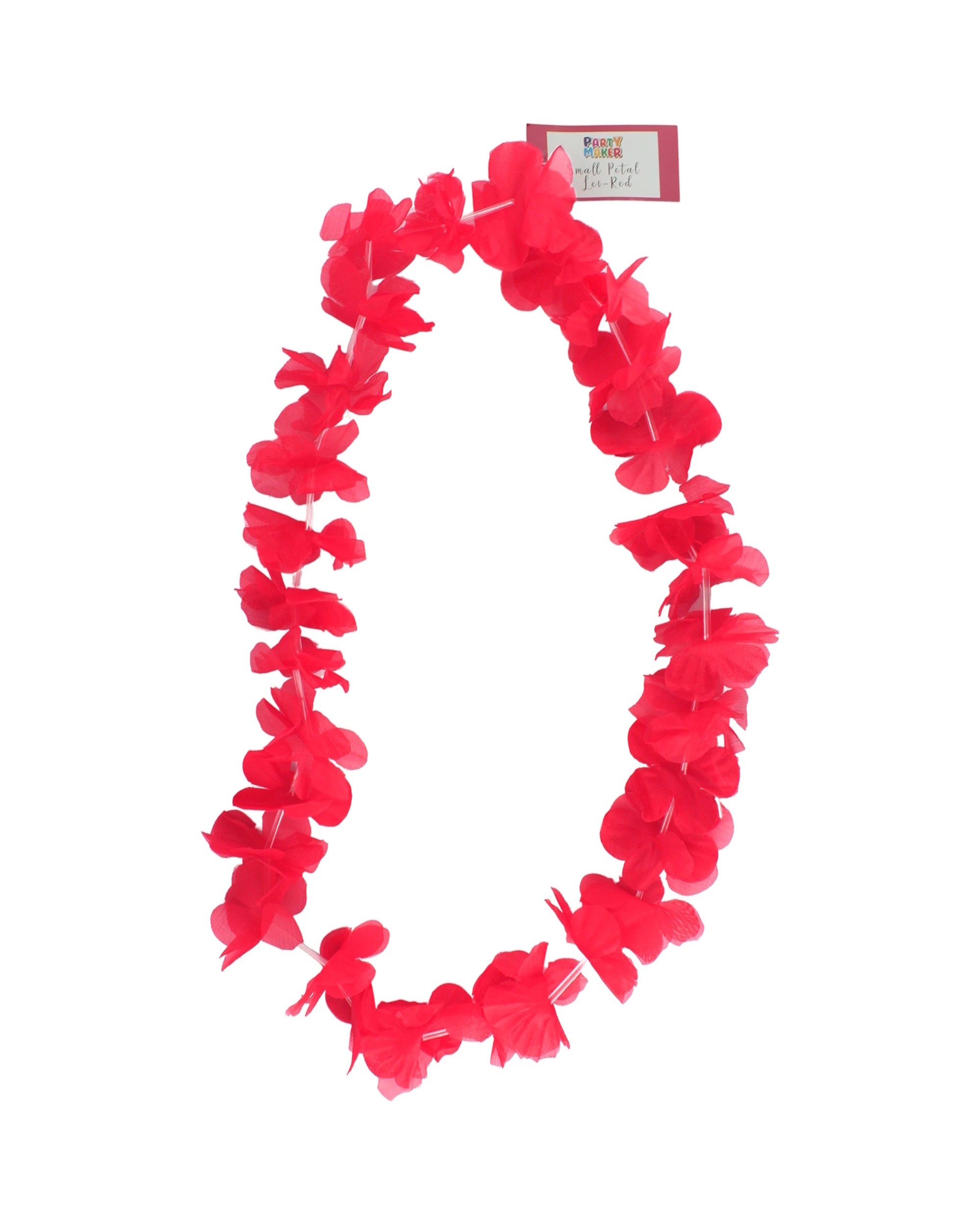 1 Party Maker Small Petal Tropical Lei - Red, 1 of 1