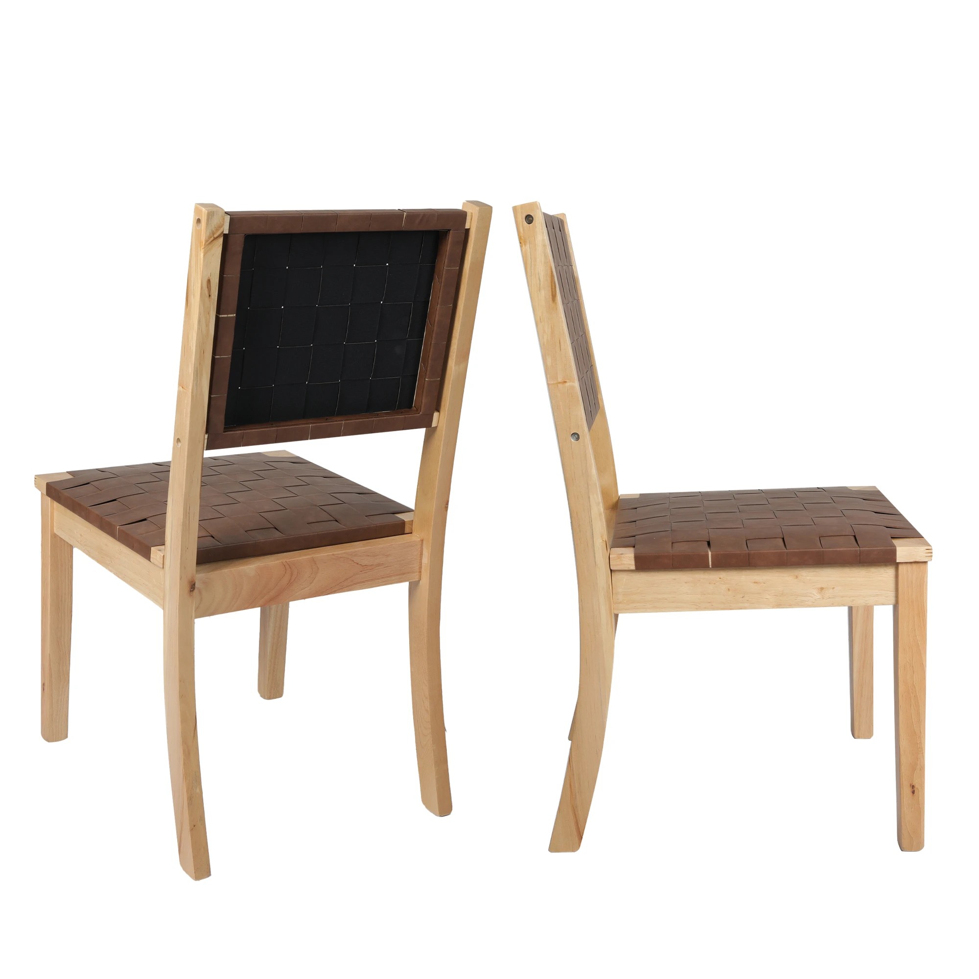2 Levede 4x Dining Chairs PU Solid Beech Wood - Natural, 2 of 8
