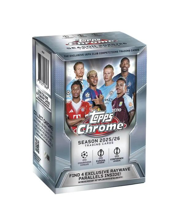 Topps 2025/2026 Chrome UEFA Club Competitions Soccer Blaster Box