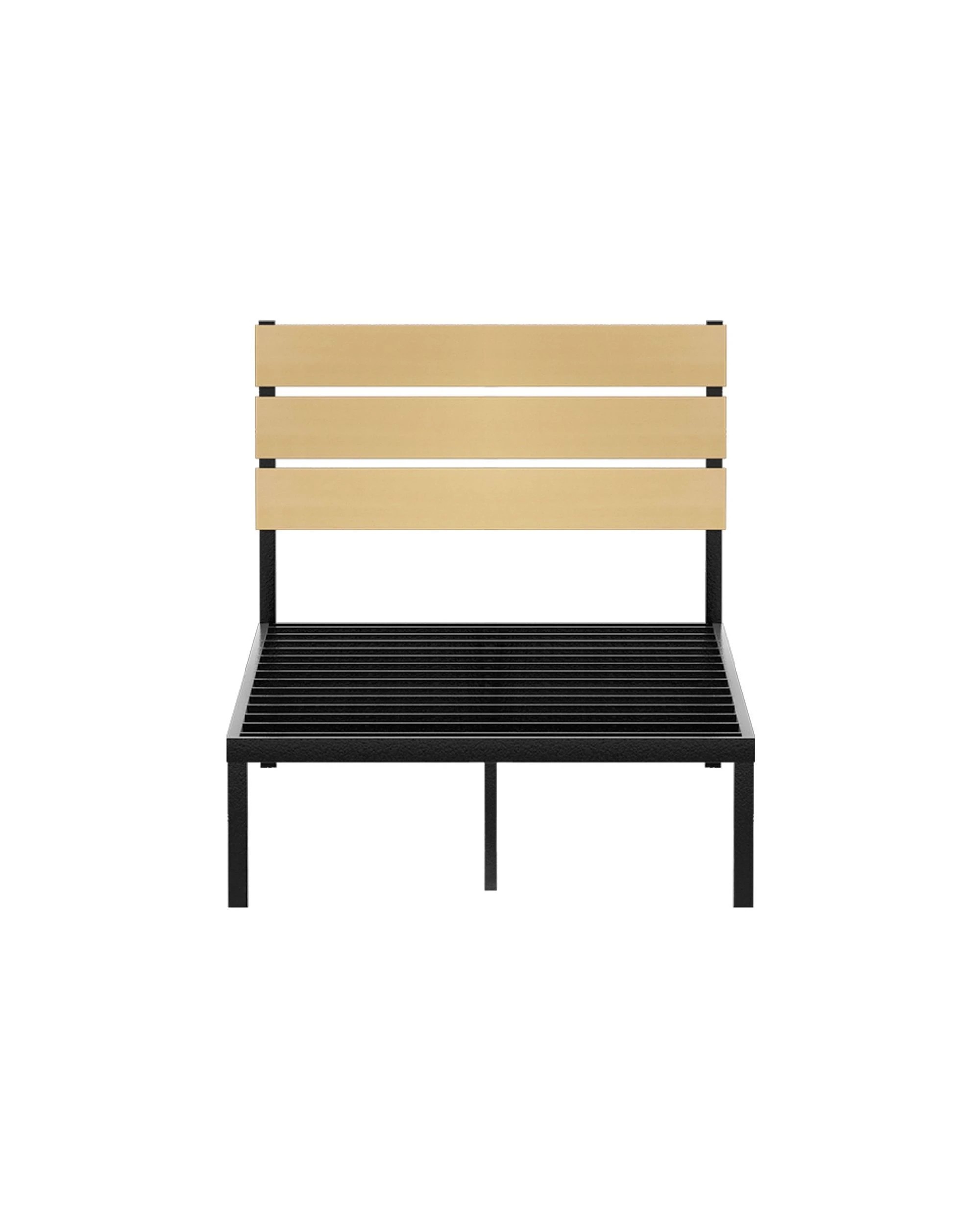 3 Artiss Bed Frame King Single Size Metal Frame PAULA - Black, 3 of 4