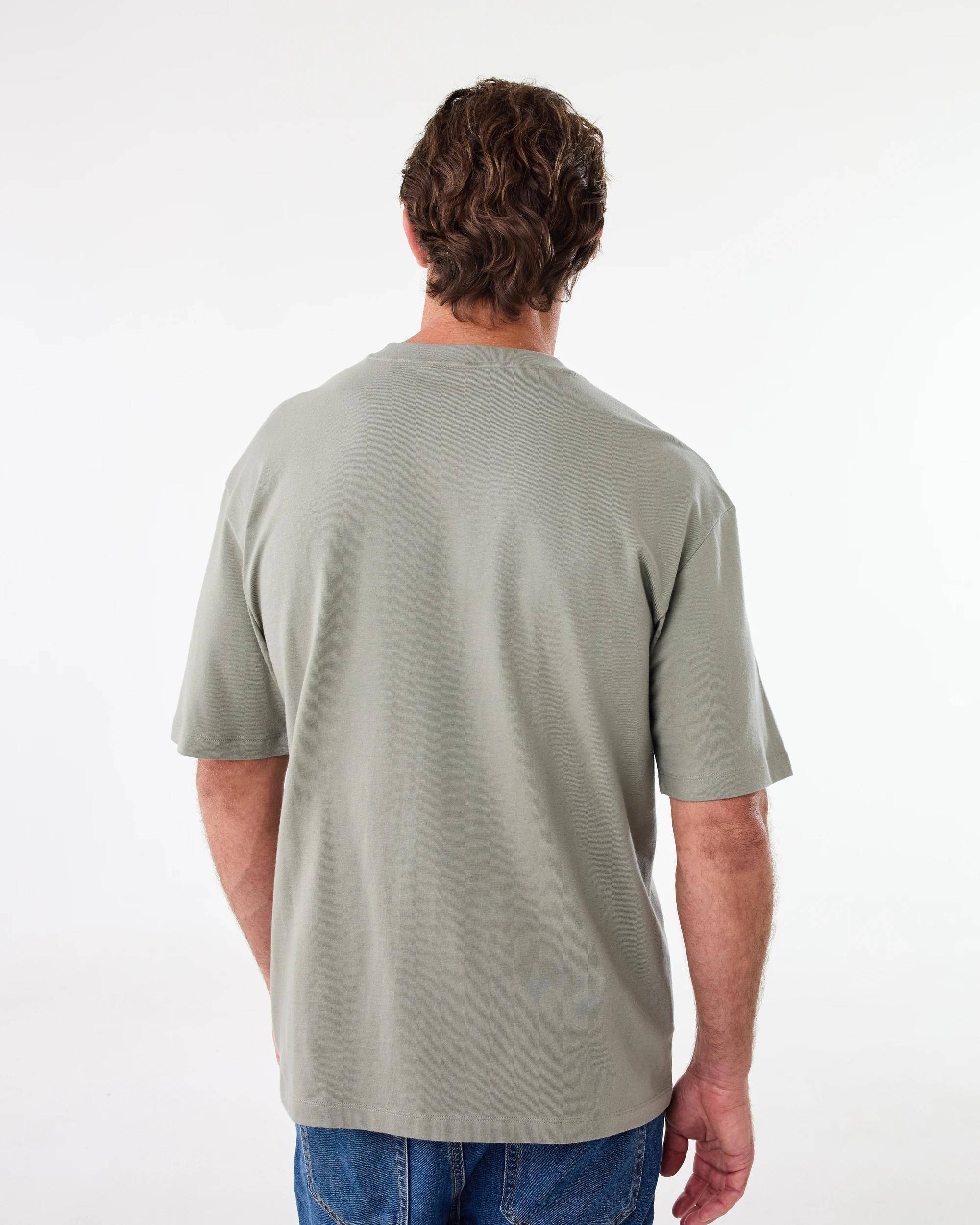 3 Oversized Heavyweight T-shirt Grn Moss, 3 of 6