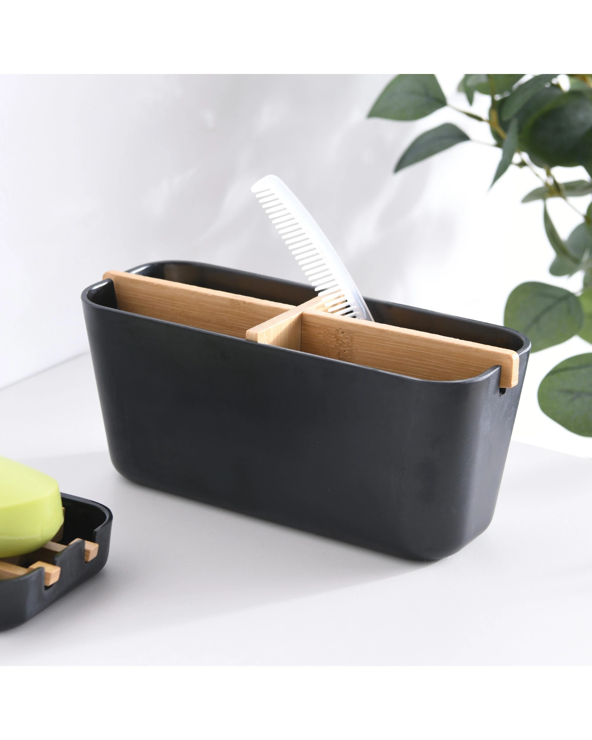 2 Takara Takae Bamboo Multi-Functional Organiser - Black, 2 of 7