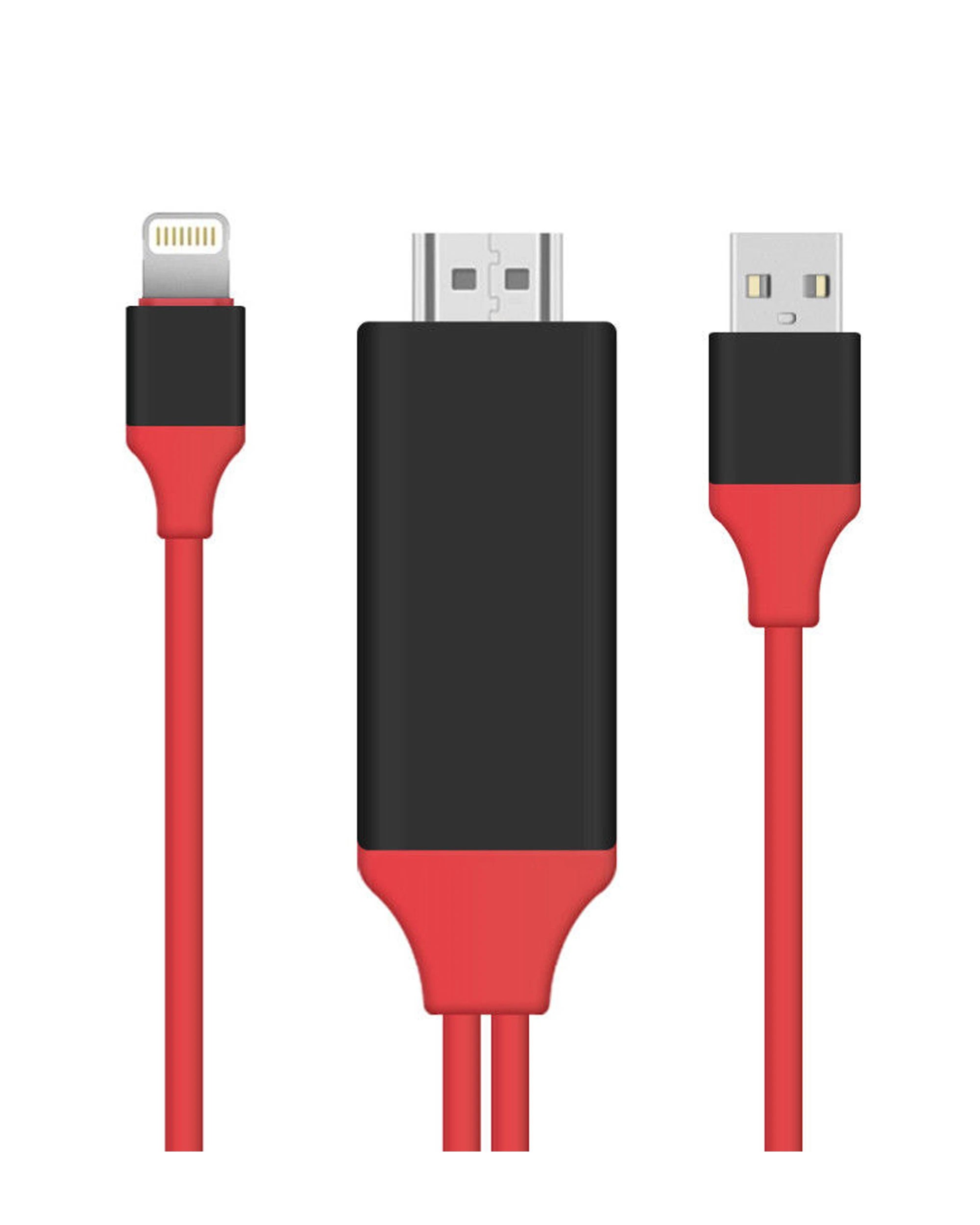 2 TODO Lightning Pin To Hdmi 1080P Adapter Cable Usb Charge Iphone Ipad Audio Video Lead Tv, 2 of 3