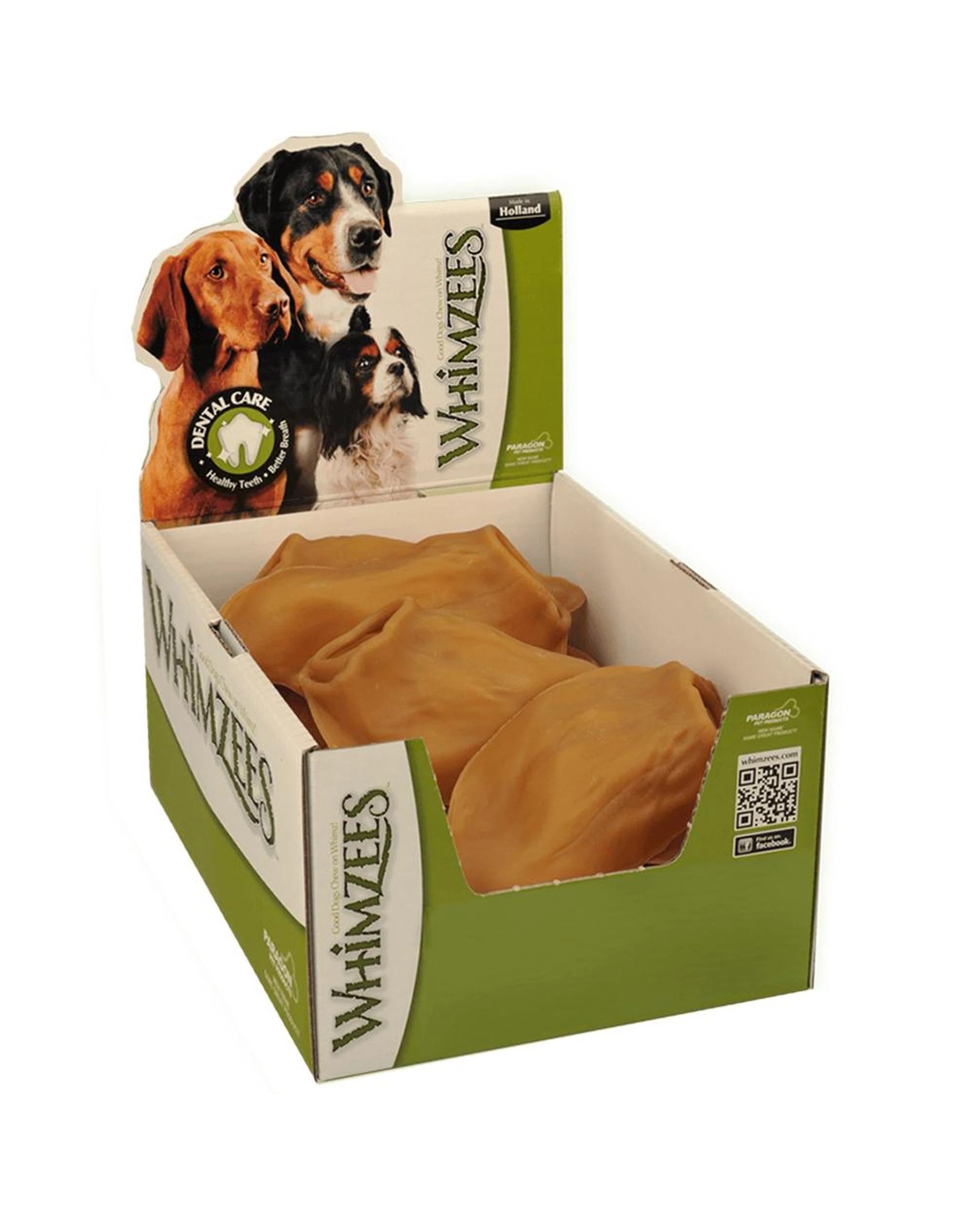 1 Whimzees Veggie Ear Dental Dog Chew Treat 18 Pack, 1 of 2