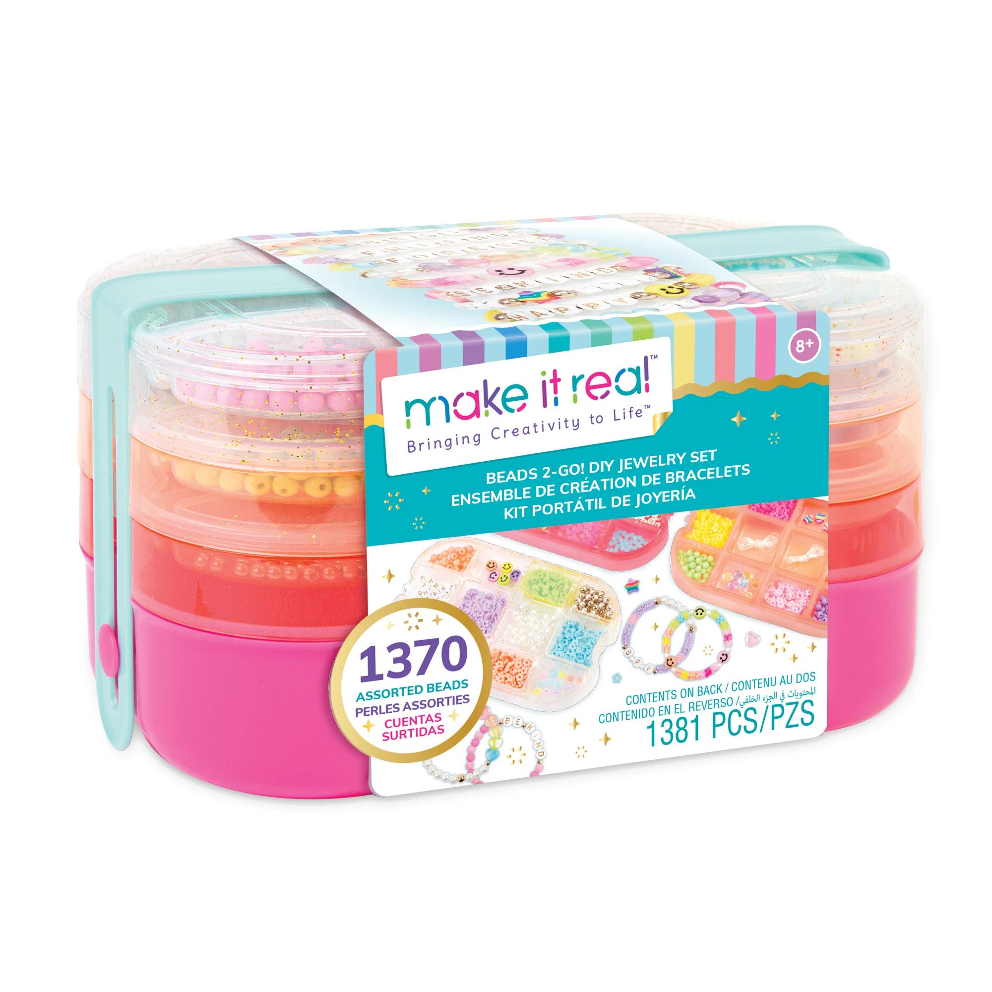 1 1381 Piece Make It Real Beads 2-Go! DIY Jewelry Set, 1 of 7