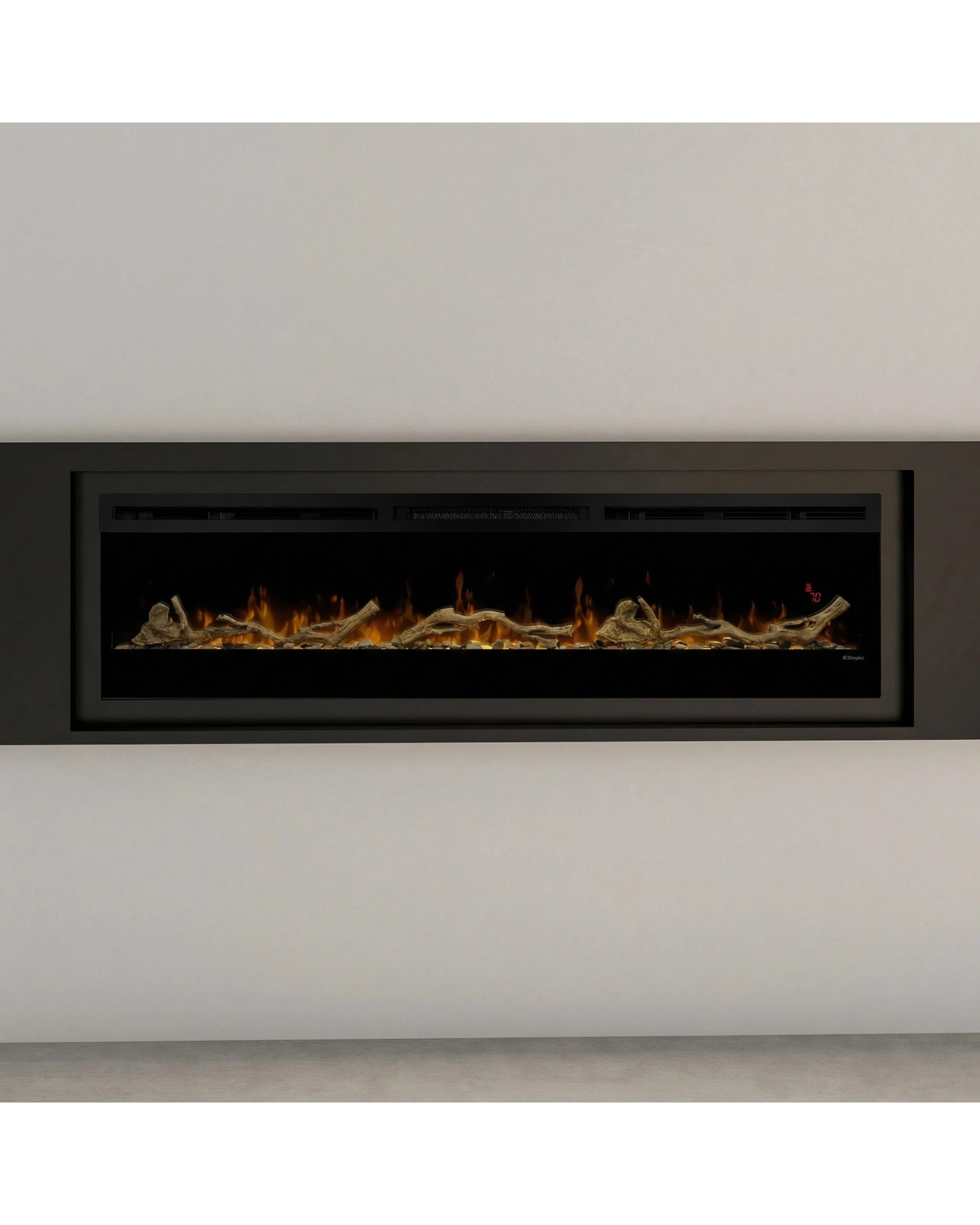 5 Dimplex 74-inch Linear Fireplace Driftwood and River Rock Accessory Package - Black, 5 of 8