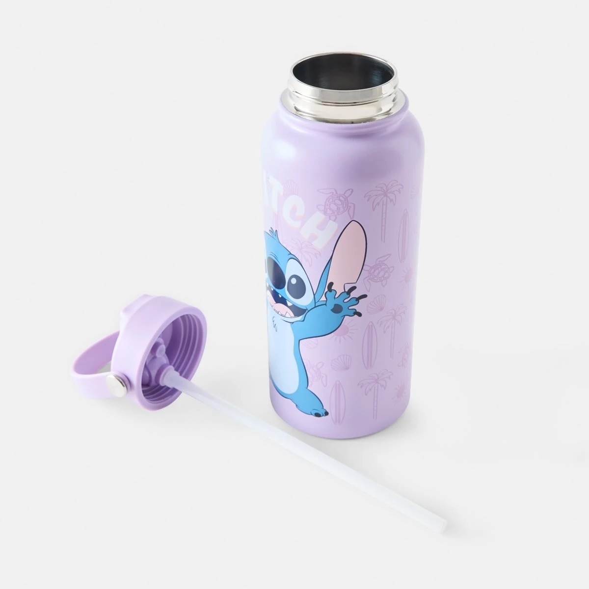 4 946ml Lilac Disney Lilo & Stitch Aloha Stainless Steel Cylinder Drink Bottle, 4 of 5