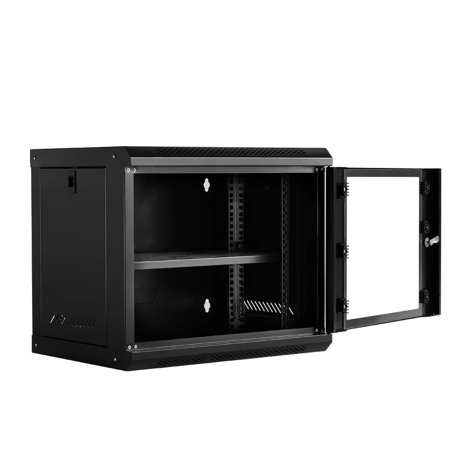 9 Ausway 12U Network Server Cabinet Rack Wall Mount Data Case Enclosure 19 Inch Deep with Locking Glass Door Removable, 9 of 9