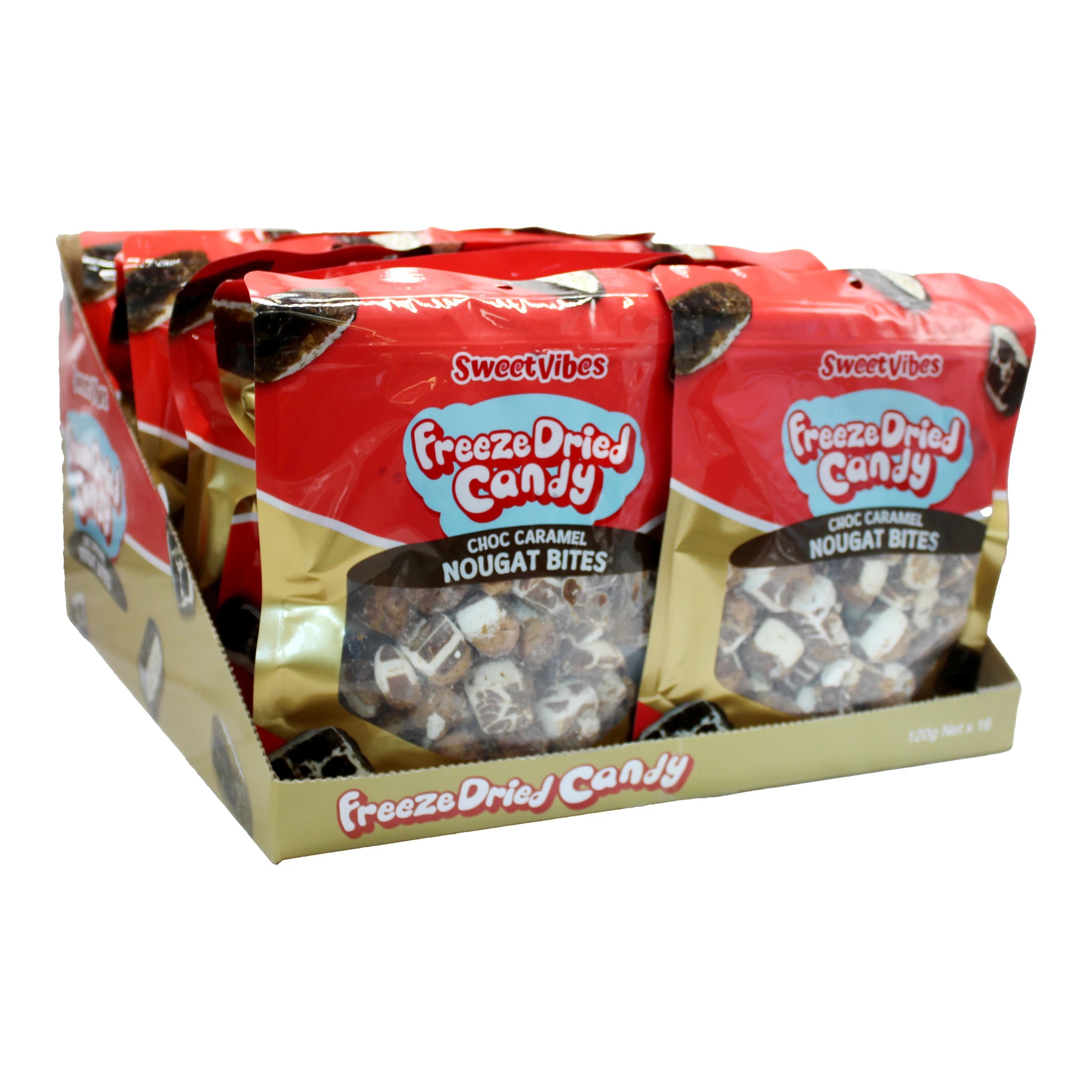3 Sweet Vibes Choc Caramel Nougat Bites Freeze Dried Candy 120g, 3 of 4