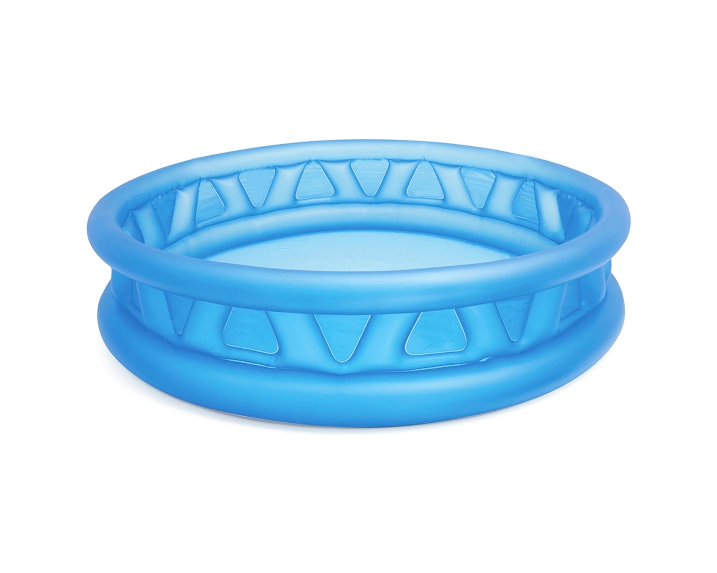 1 INTEX 1.88m x 46cm Soft Side Kids Pool 792L Stable Construction Drain Plug - Blue, 1 of 2