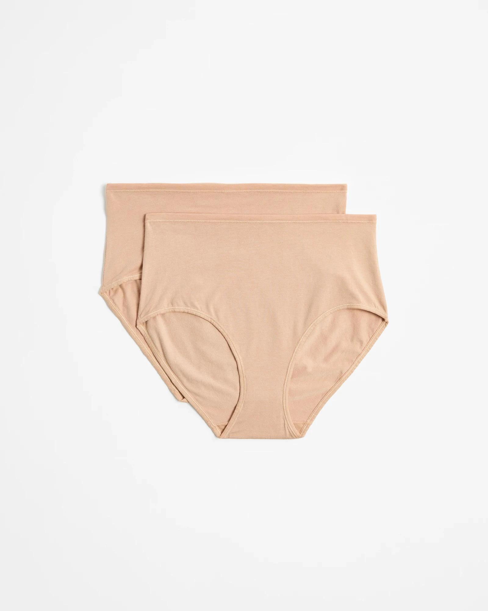 1 Target Woman 2 Pack Super Soft Full Briefs LATTE, 1 of 4
