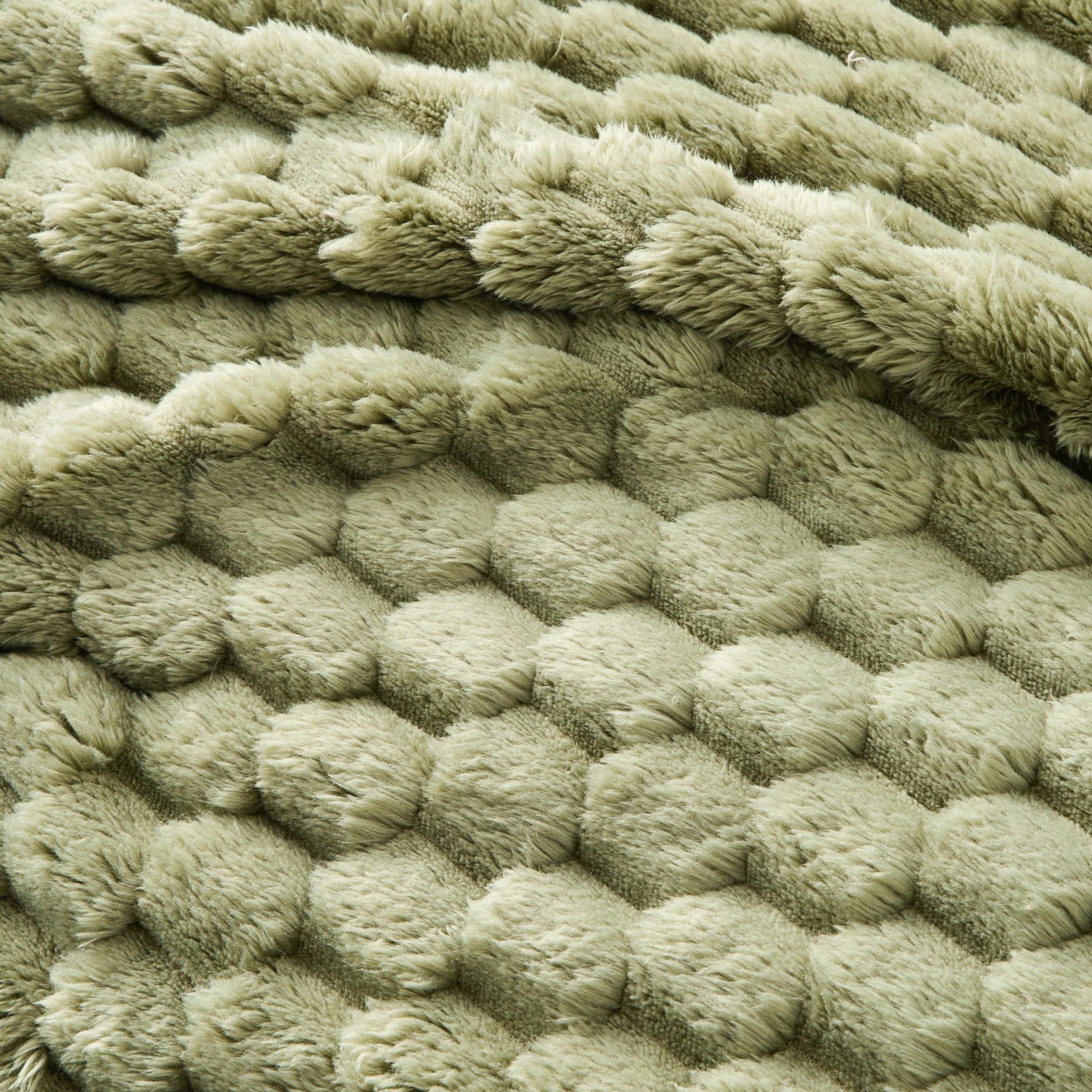 4 Plush Jacquard Blanket - Queen/King Bed, Green, 4 of 6