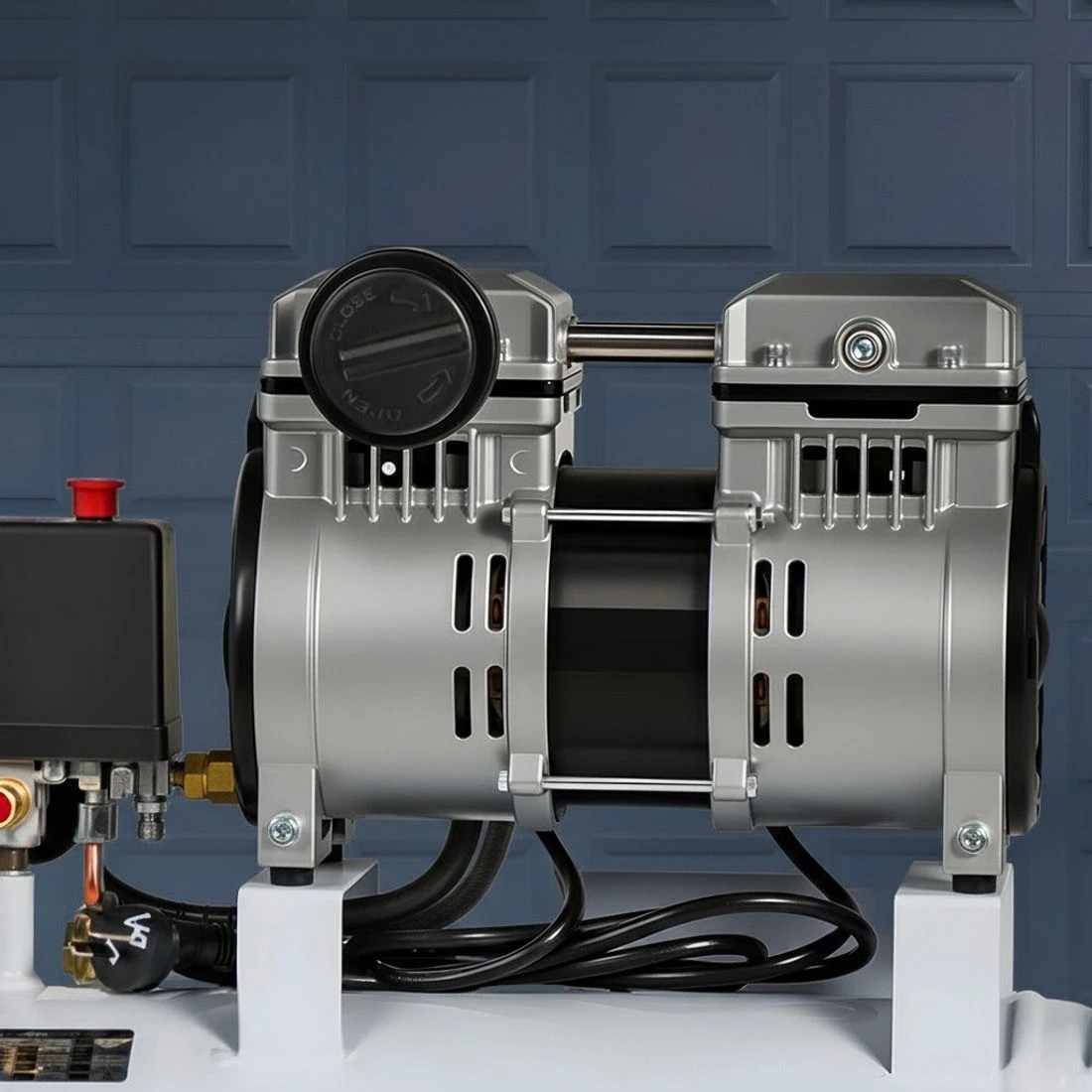 6 Giantz 24L Air Compressor Quiet 0.75HP Oil-Free Portable Tyre Inflator 40L/Min - White, 6 of 9