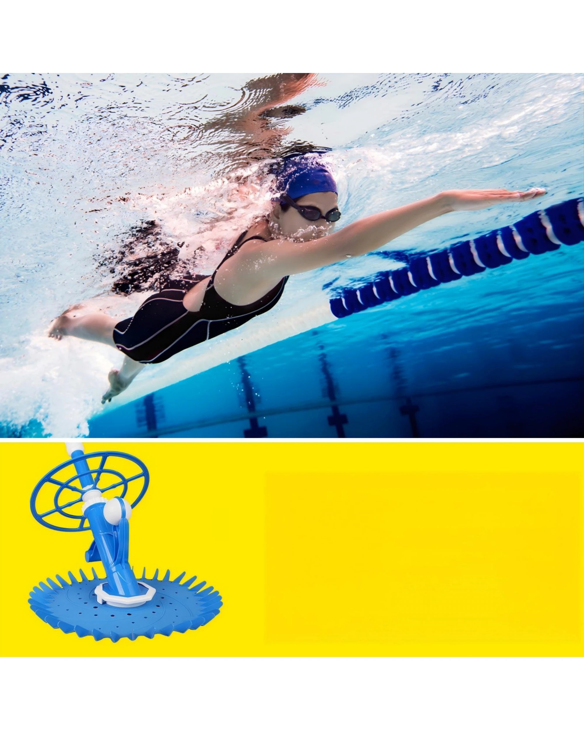 4 Advwin Automatic Pool Vacuum Cleaner with 100cm Hose - Blue, 4 of 7