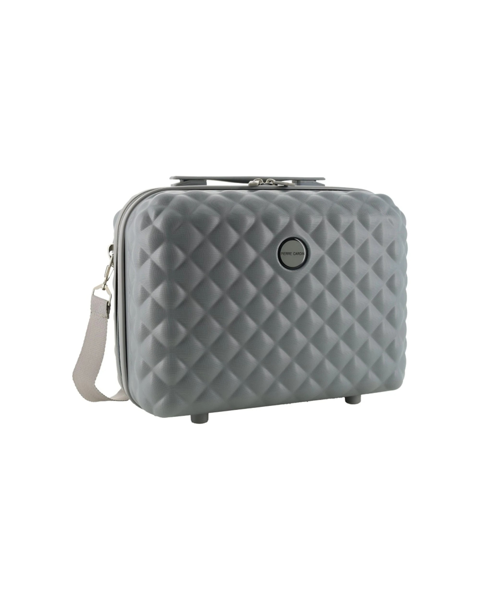 1 Pierre Cardin 4 Wheel Small Hard-Shell Beauty Travel Case 35cm - Grey, 1 of 3