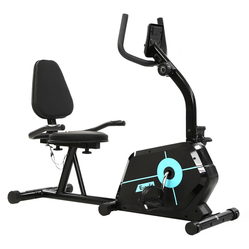 1 Everfit Exercise Bike Magnetic Recumbent Indoor Cycling Home Gym Cardio - Black, 1 of 6