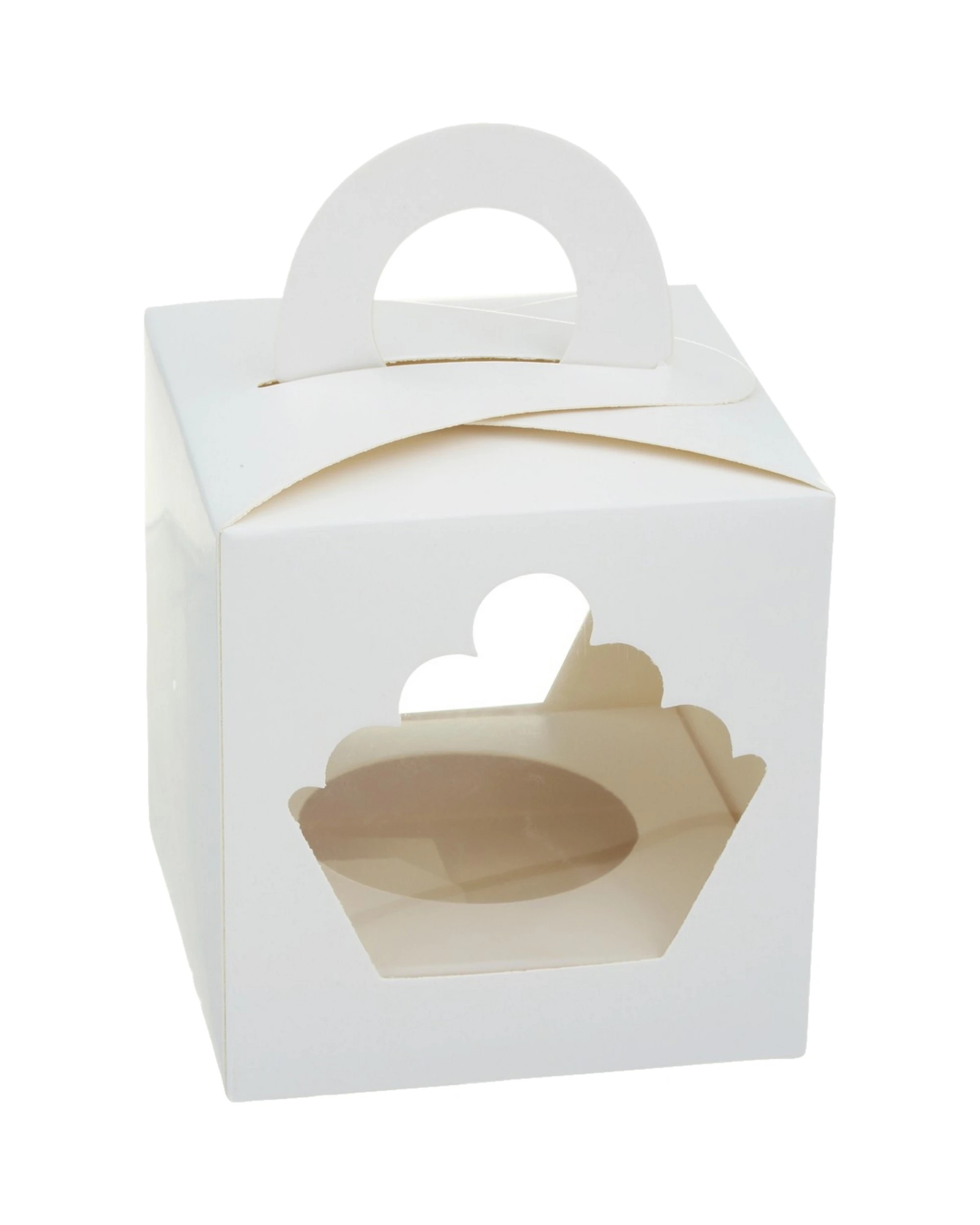 1 Artwrap Cupcake Box with Window 9.8cm - White, 1 of 2