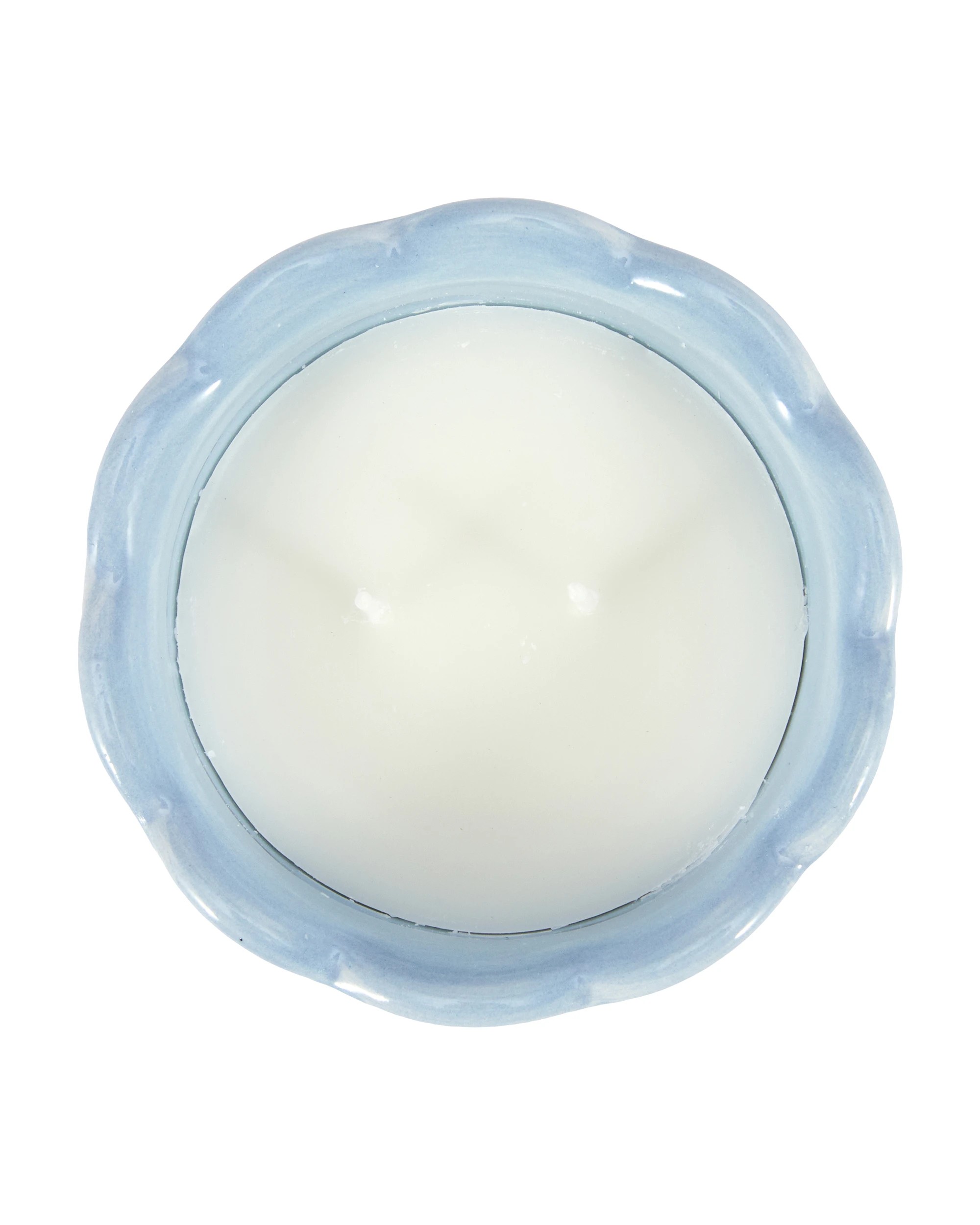 3 Blue Horizon Stripe Ceramic Candle, 3 of 5