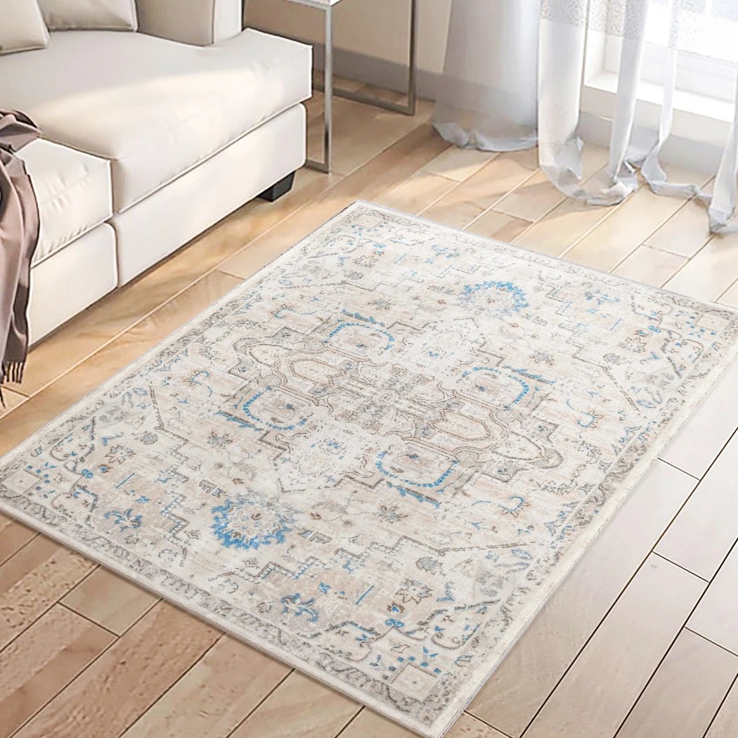8 Marlow 160x120cm Room Area Rug Machine Washable Distressed Carpet, 8 of 8