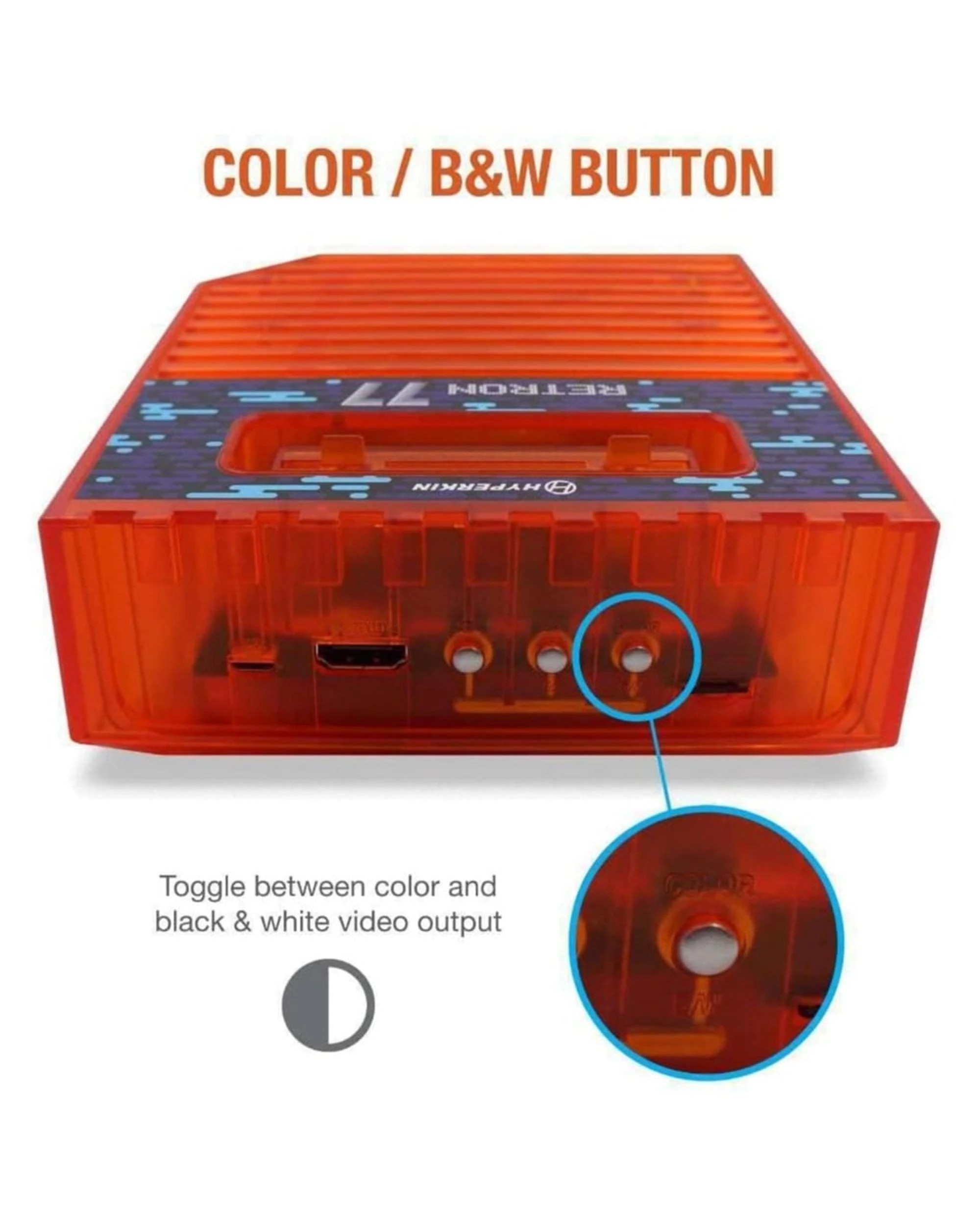 5 RetroN 77 HD 2600 Gaming Console - Retro Amber - Orange, 5 of 9