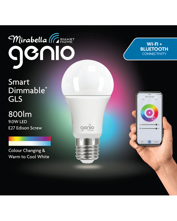 Mirabella Genio Wi-Fi 9W LED Dimmable Globe Bulb