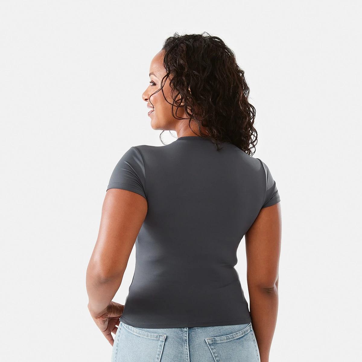 4 Short Sleeve Luxe T-shirt Lead Grey, 4 of 6