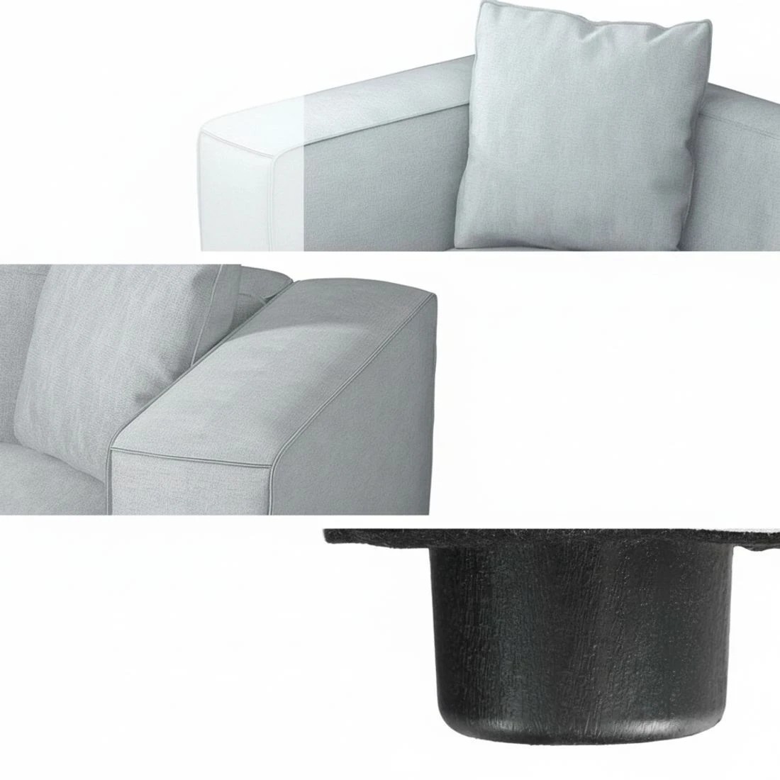 5 Artiss Modular Sofa Chaise Set 2-Seater - Grey, 5 of 6