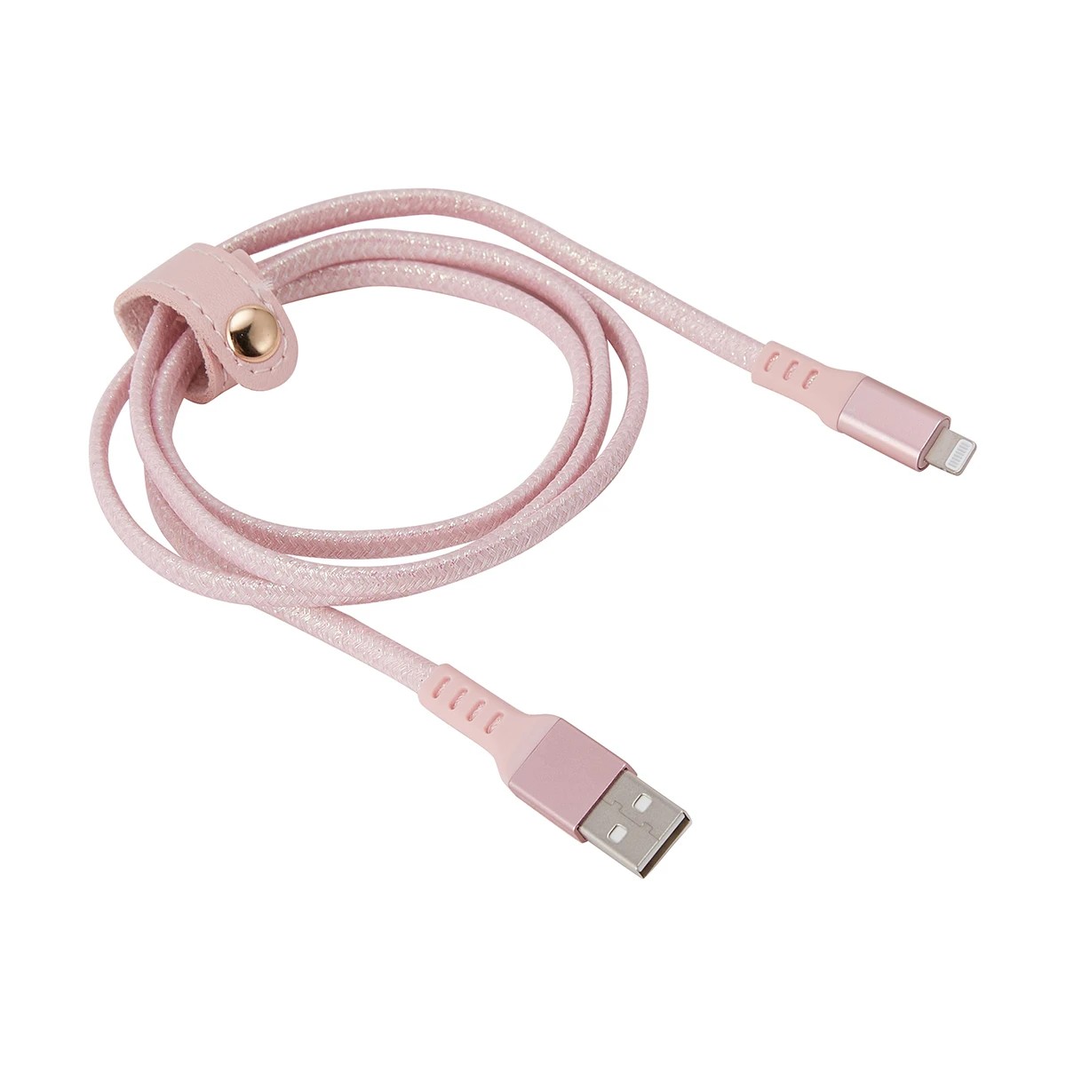 3 USB Lightning Metal Cable 1m - Pink, 3 of 4