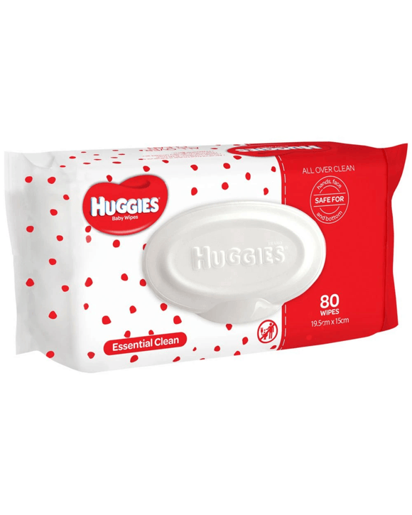Huggies Essentials Baby Wipes Fragrance Free 80 Pack