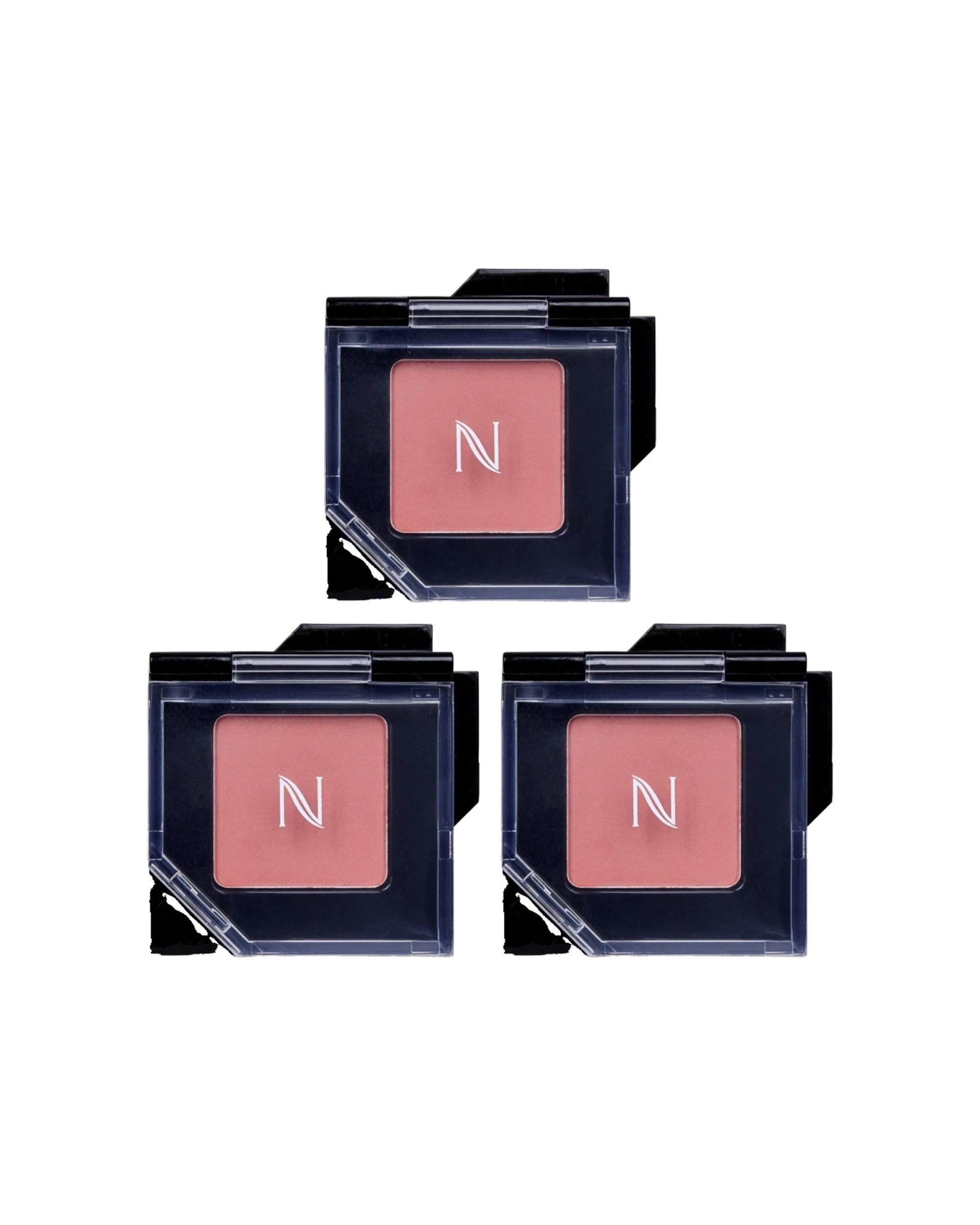 1 Natio 3PK Eyeshadow Single Colour Compact Makeup Product Auburn 1g - Pink, 1 of 3