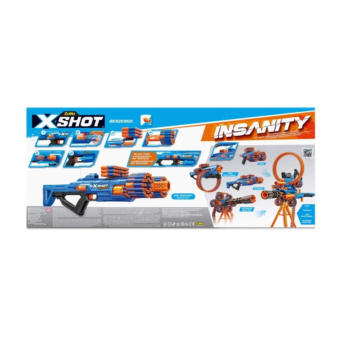 7 Zuru X-Shot Insanity Berzerko Blaster 48 Darts, 7 of 11