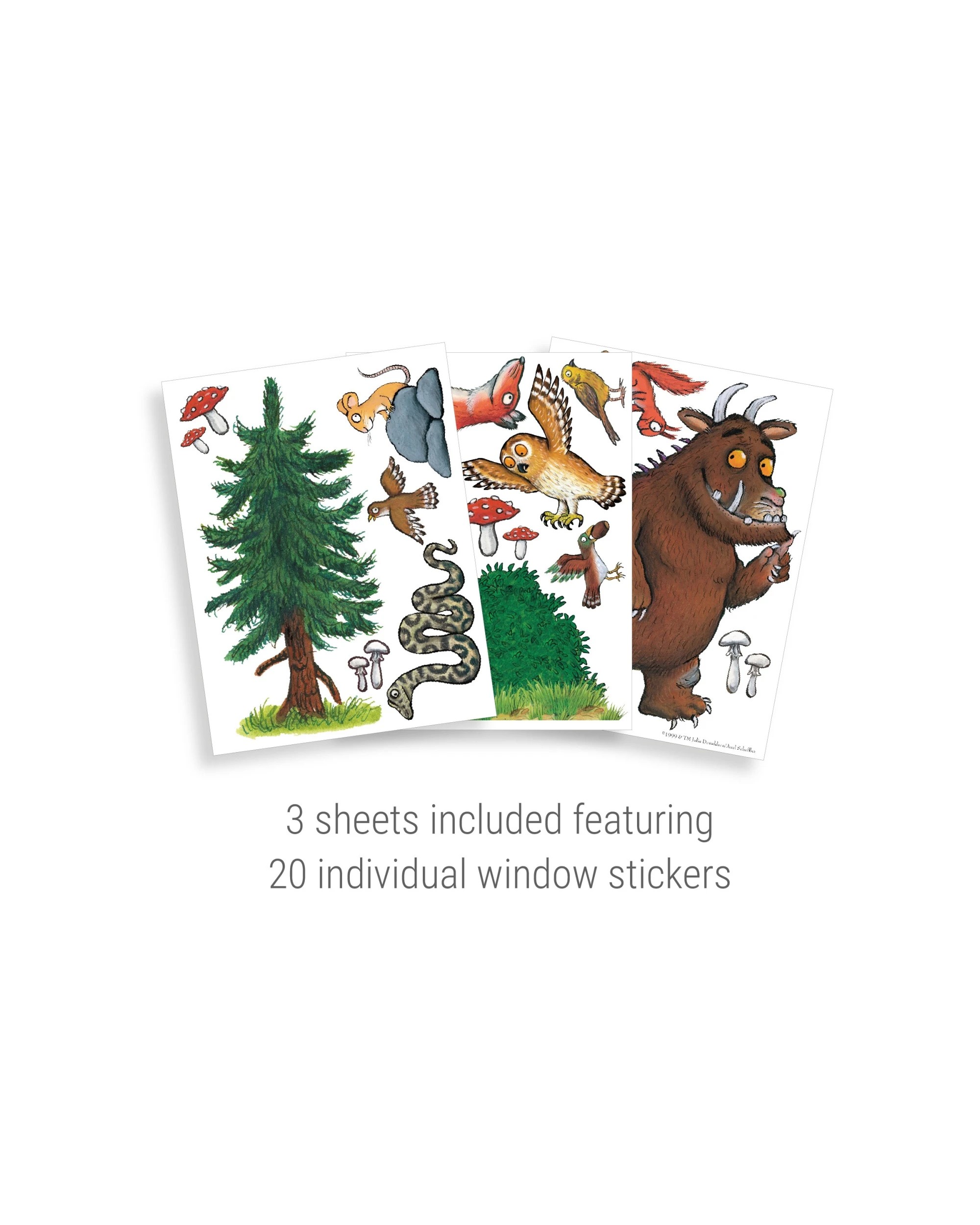 3 Stickerscape A5 The Gruffalo Reusable Playroom Nursery Window Stickers, 3 of 4