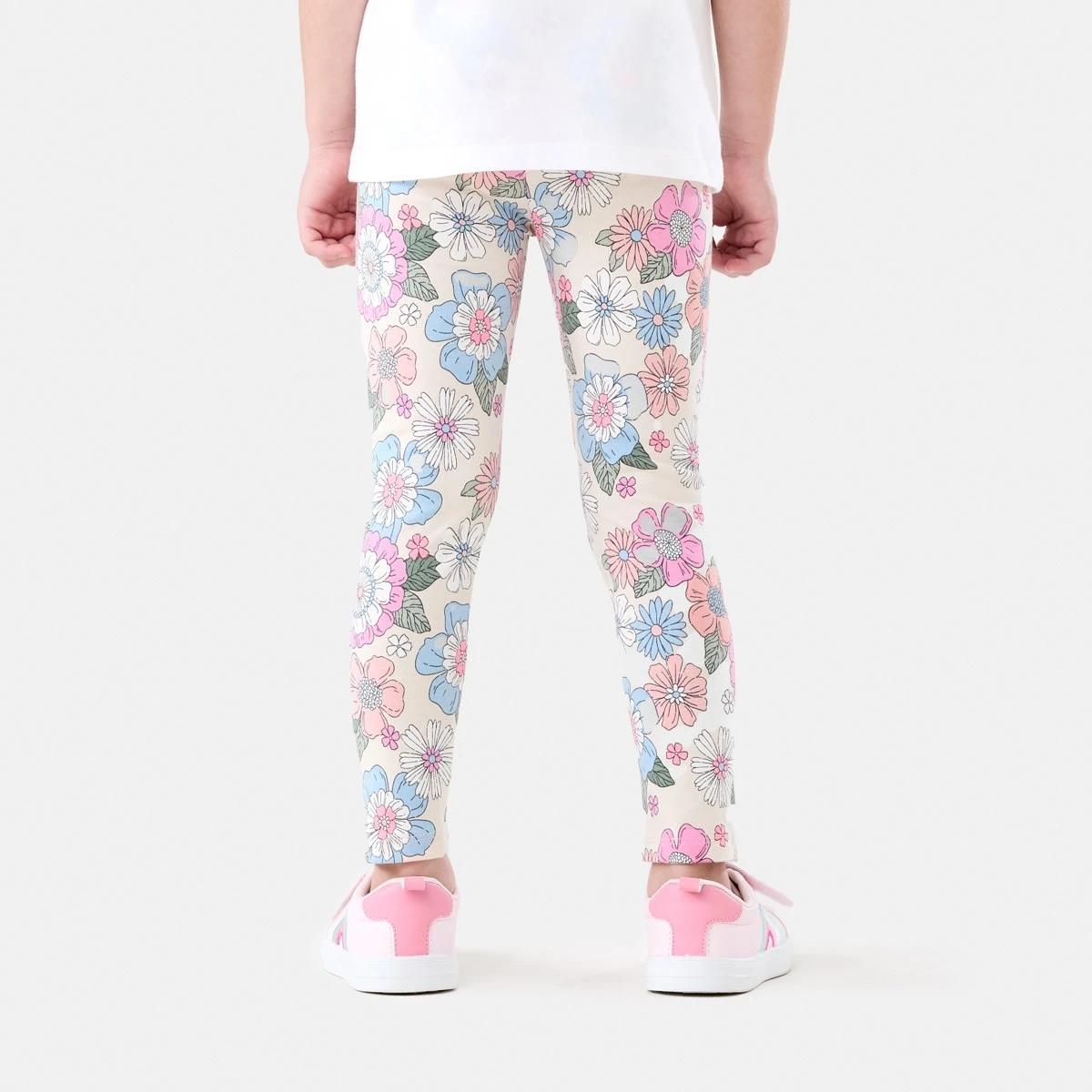 2 Printed Leggings RETRO BLOOMS CHALK, 2 of 6