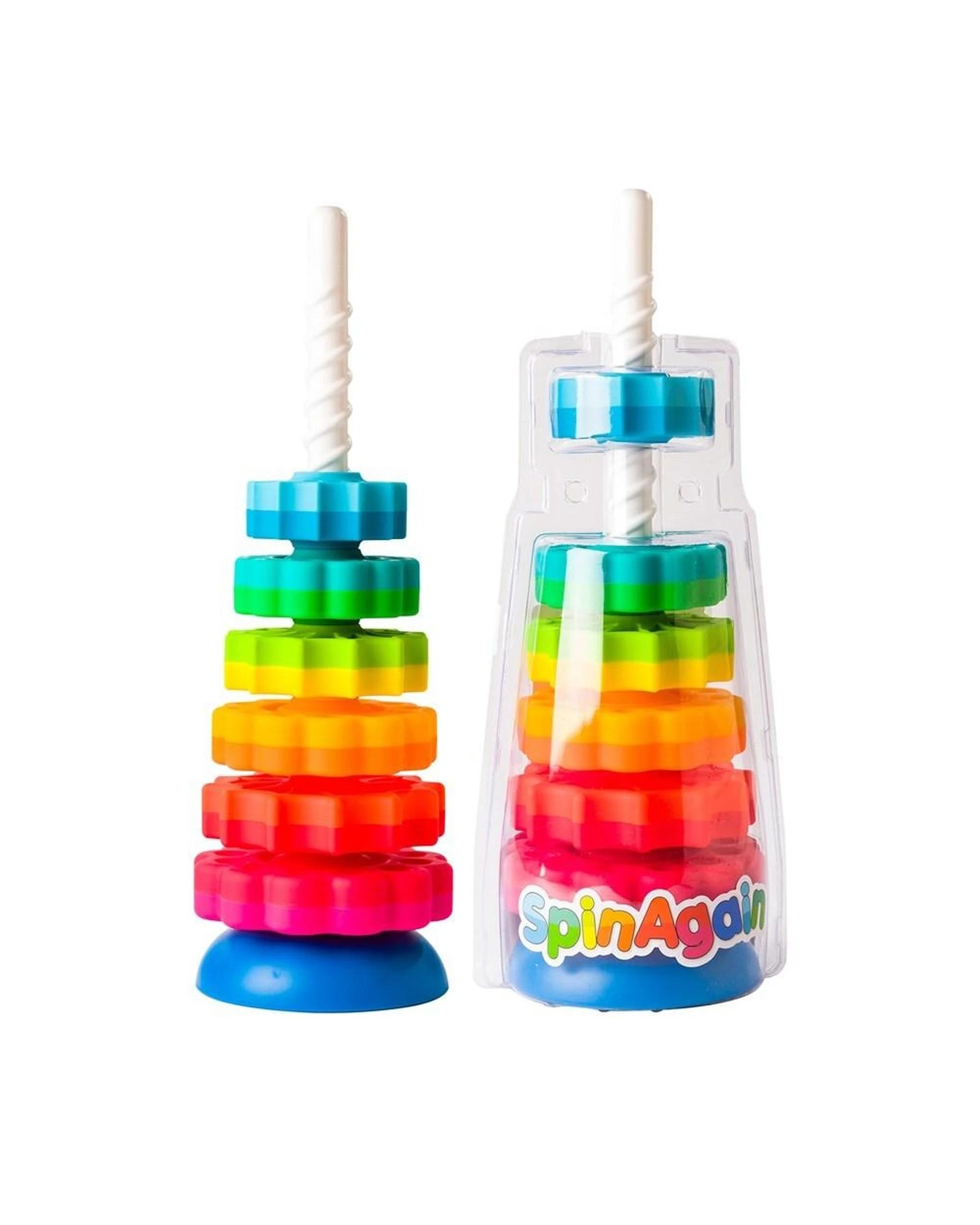 1 Fat Brain Toy Co Spin Again Stacking  Twirling Toy 1  4y FA1101, 1 of 5