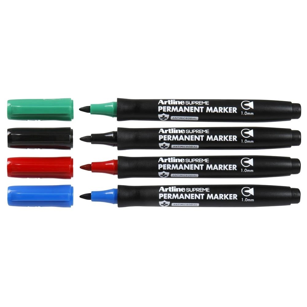 2 Artline Supreme Permanent Markers Core Assorted 4 Pack, 2 of 3