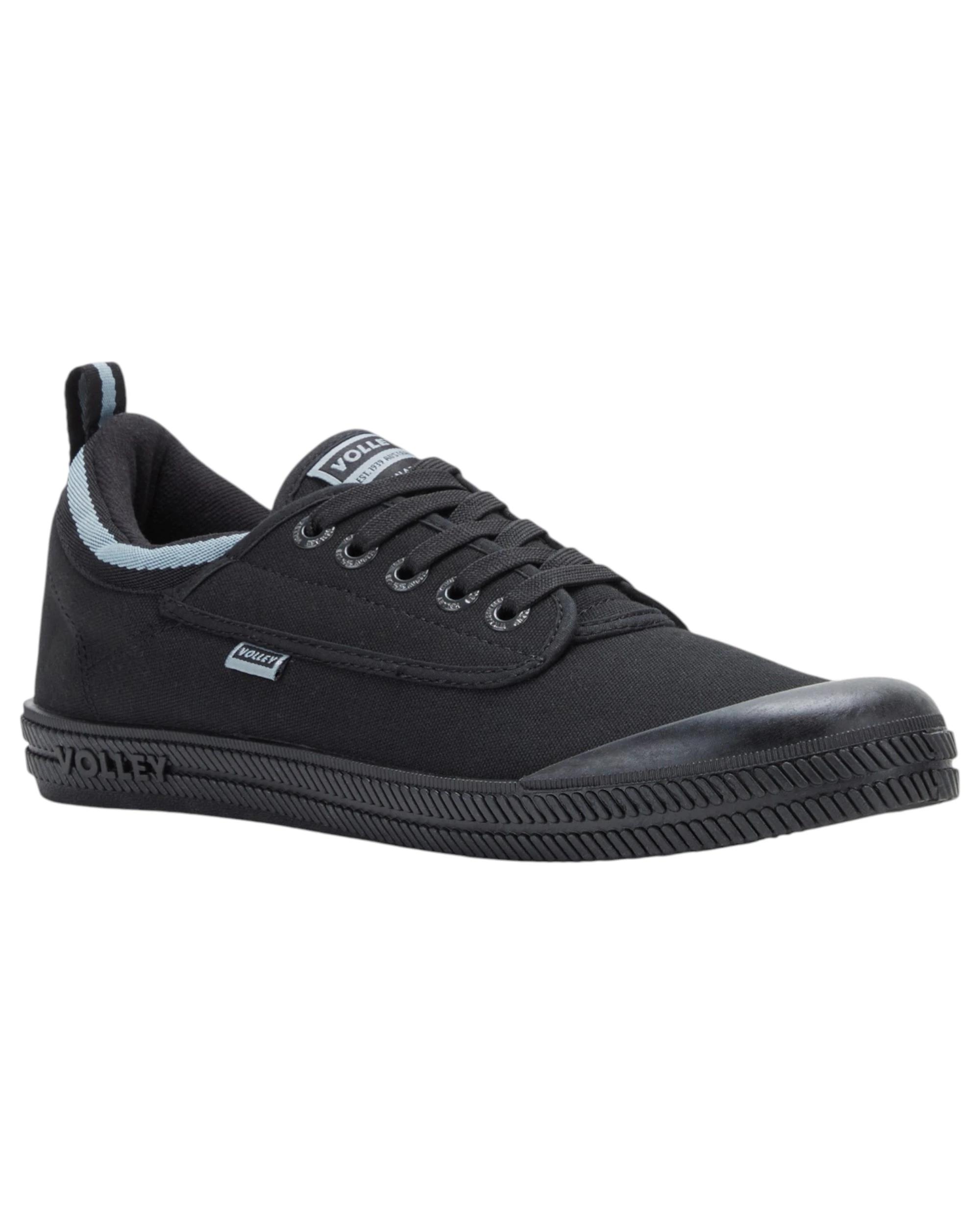 3 Volley Dunlop s International Low Canvas Casual Mens Shoes - White/Light Grey BLACK/DARK GREY INTERNATIONAL LOW, 3 of 6