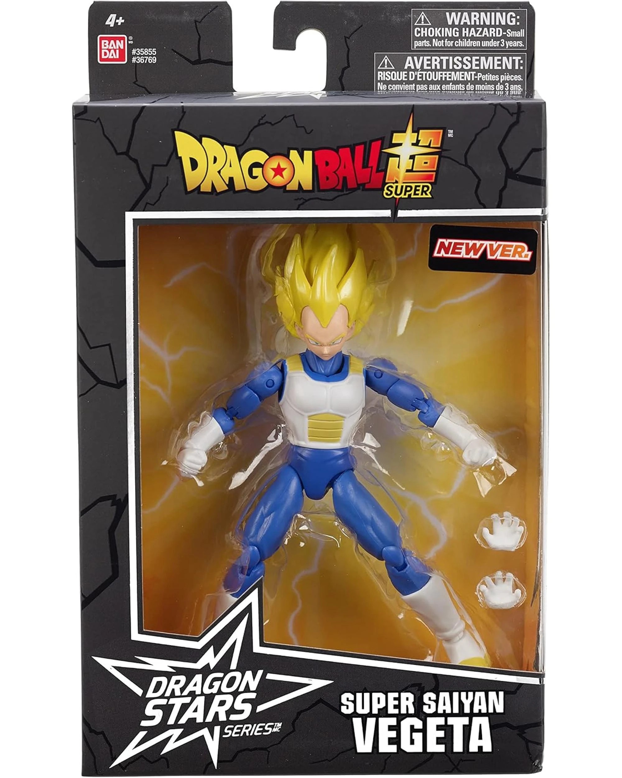 1 Dragon Ball Super Dragon Stars Super Saiyan Vegeta Version 2 Figure, 1 of 7