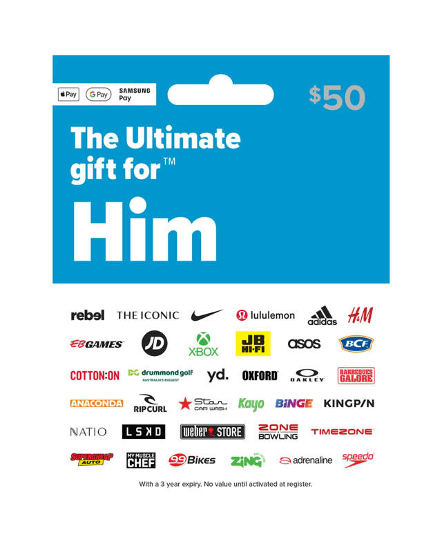 The Ultimate For Him $50 Gift 