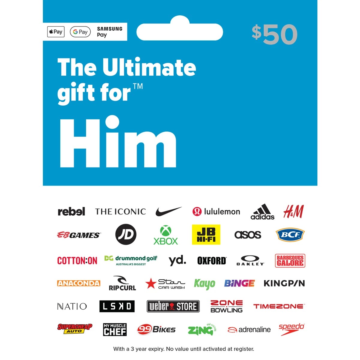 1 The Ultimate For Him $50 Gift Card