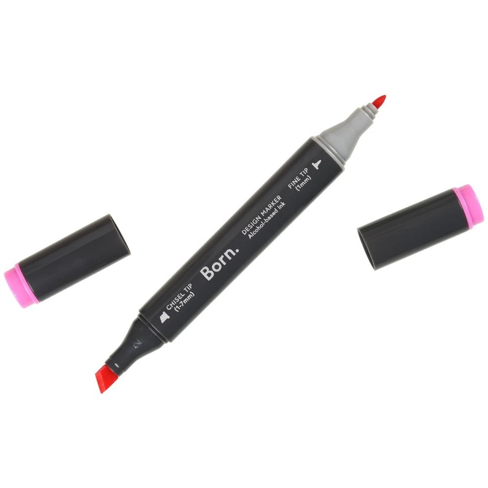3 Born Professional Dual-Tip Artist Marker Magenta RV789, 3 of 4