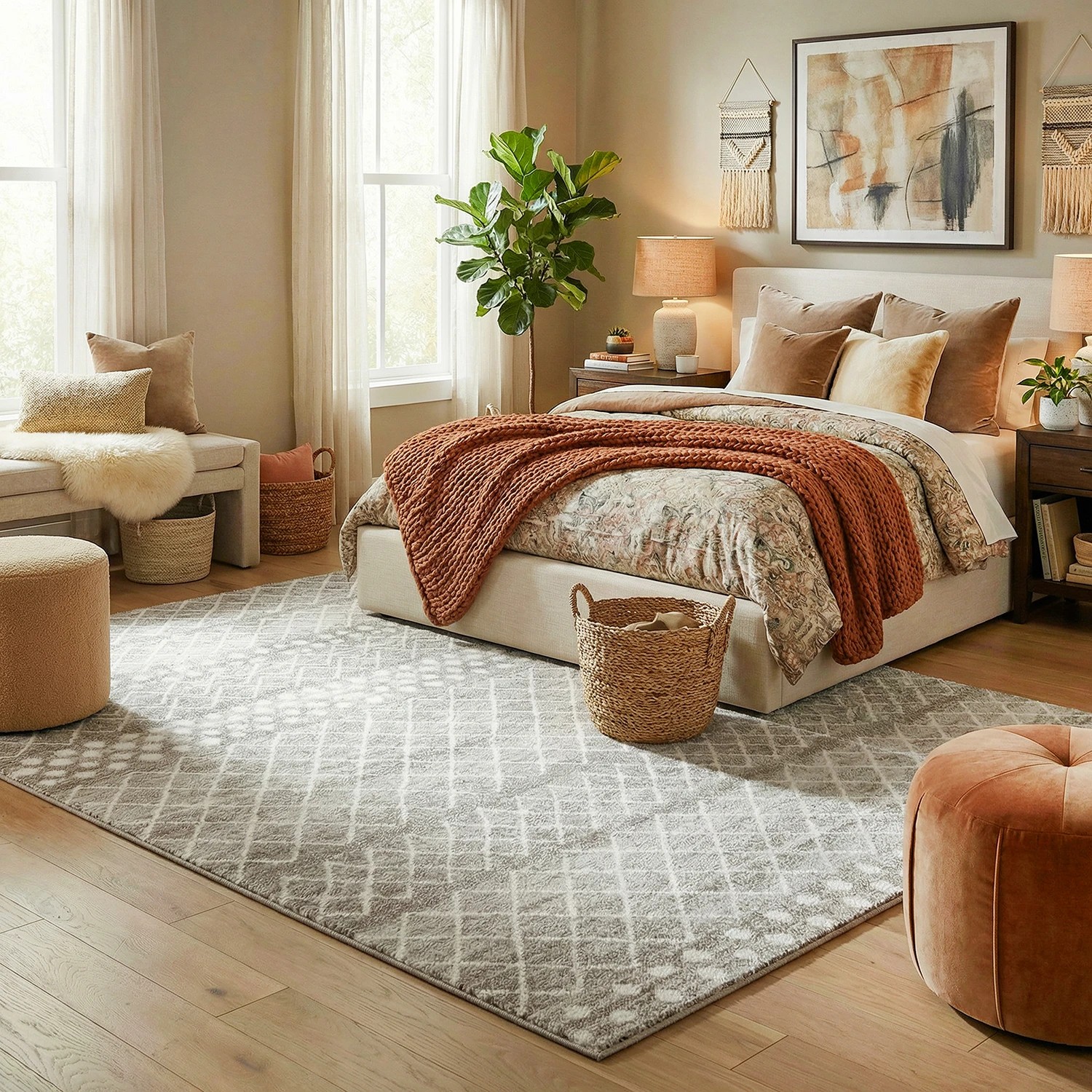 1 Common Ground Rugs Bluebay 454 290x200cm - Large Floor Rug - Silver, 1 of 6